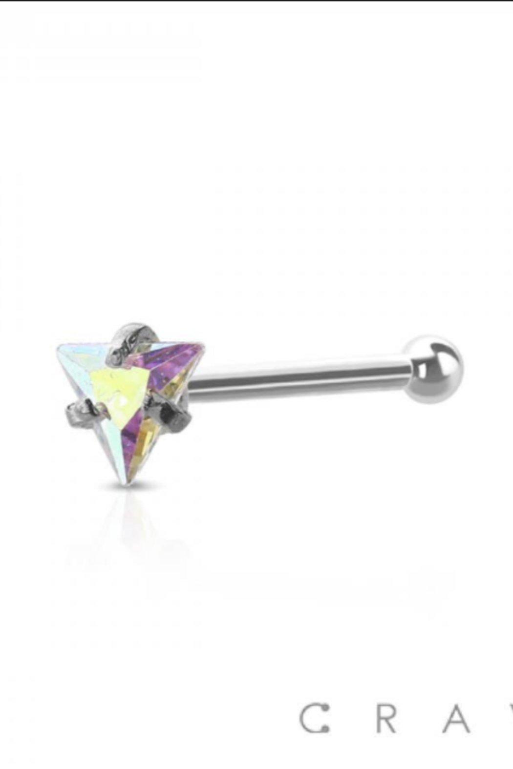 Triangle Nose Bone Stud Surgical Steel Product Image