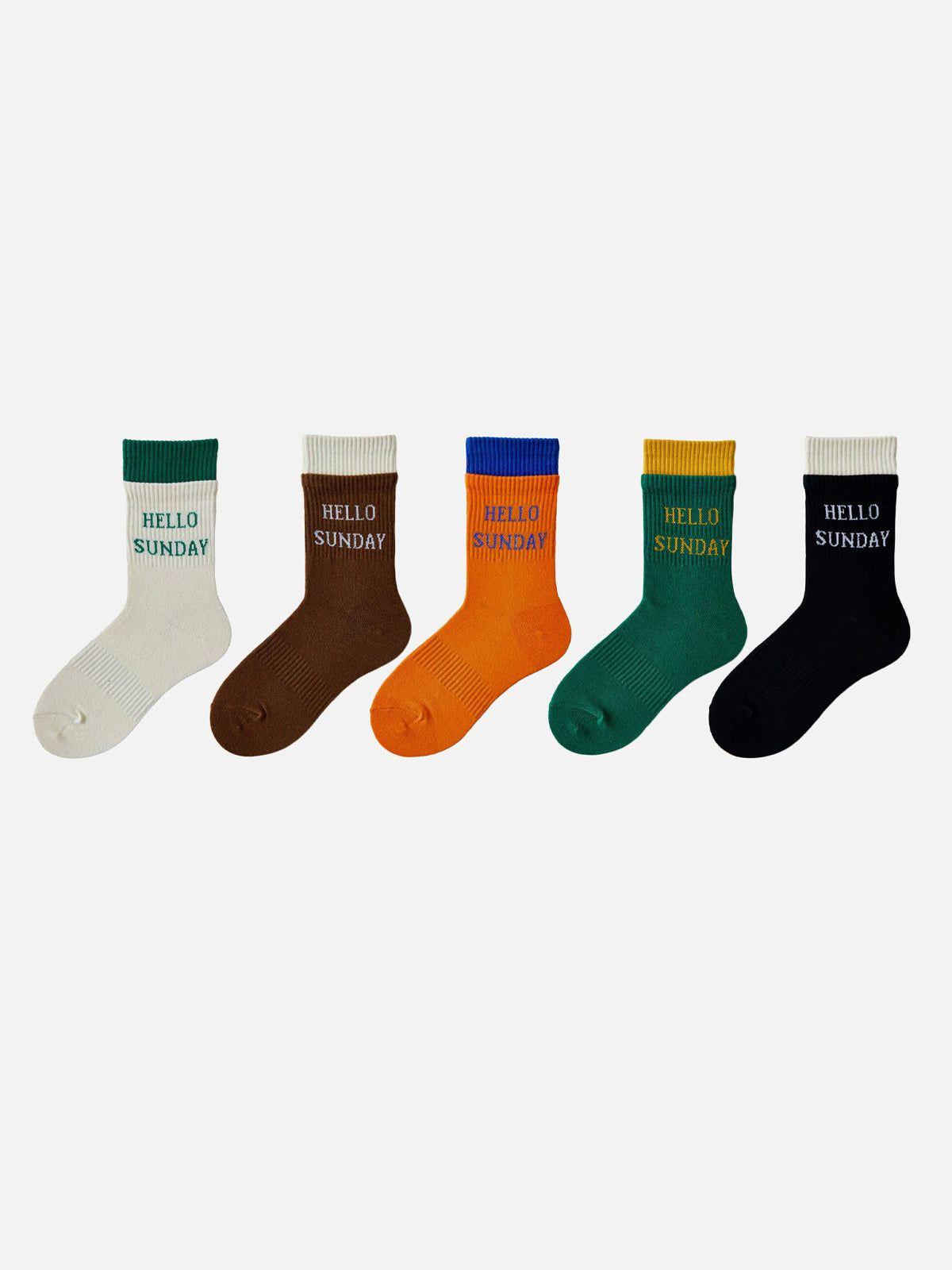 "HELLO SUNDAY" Socks Product Image