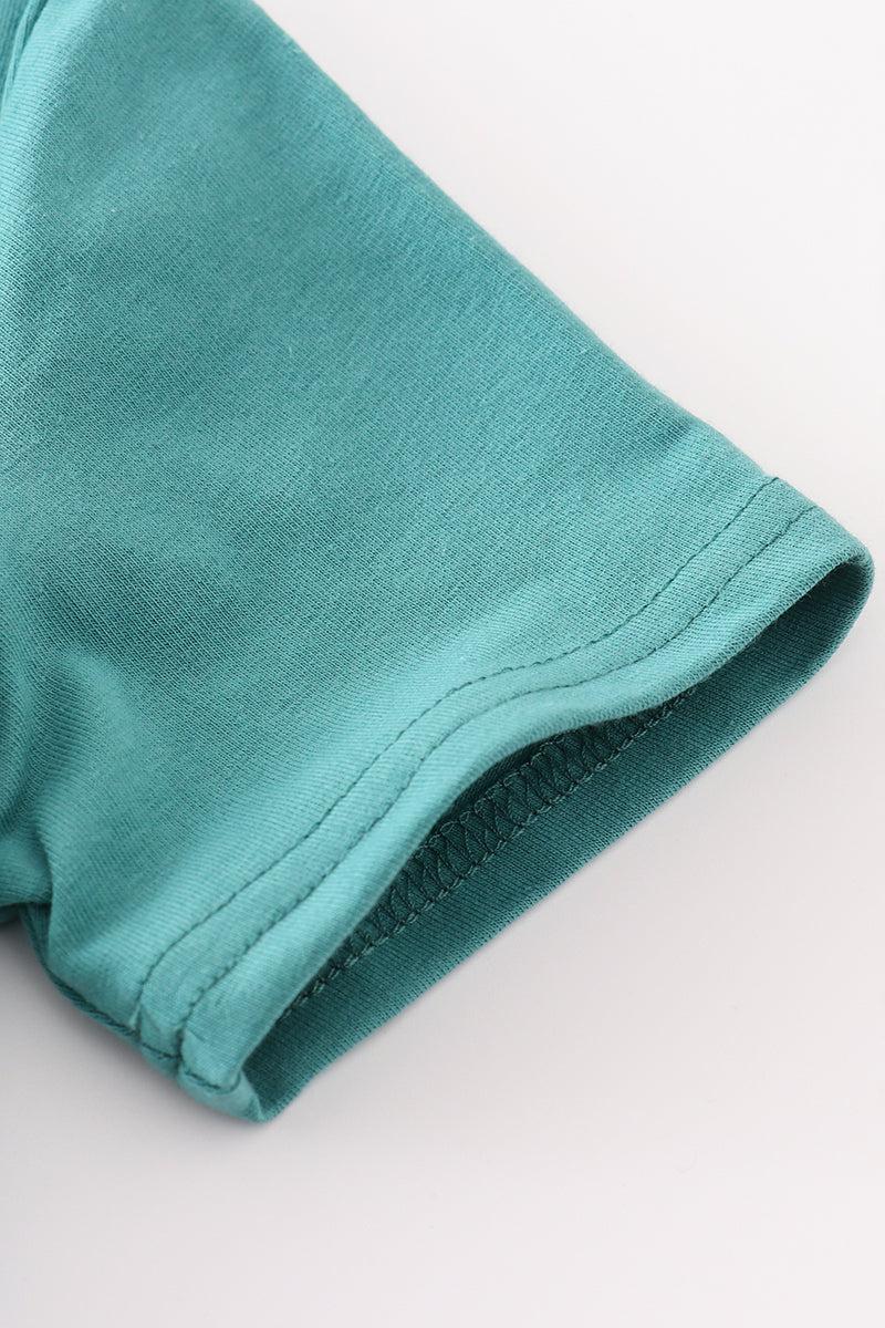 Blue deer applique top Product Image