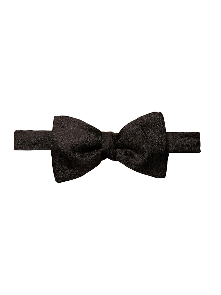 Mens Geometric Silk Woven Bowtie Product Image