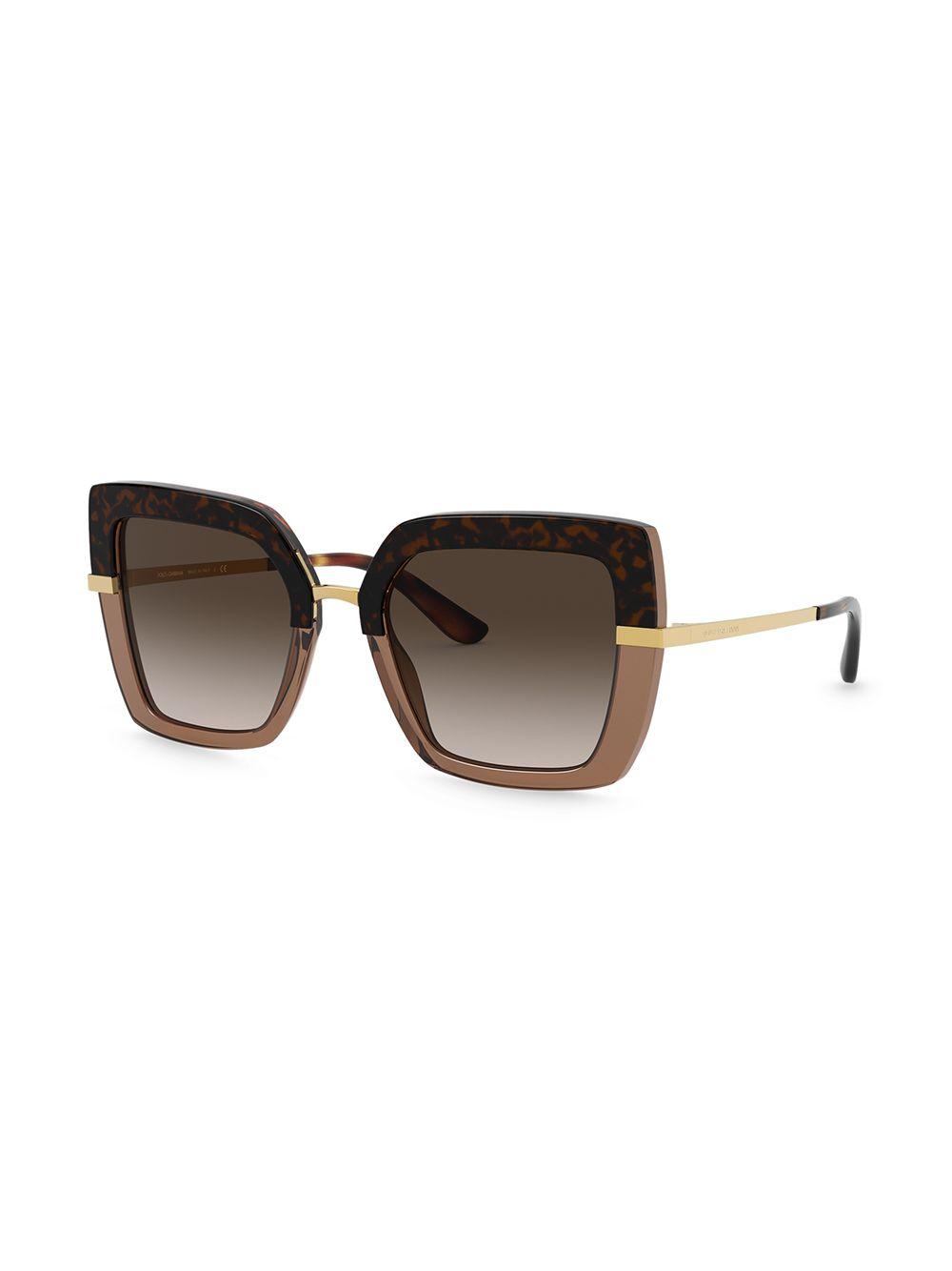 Half Print oversize-frame sunglasses Product Image