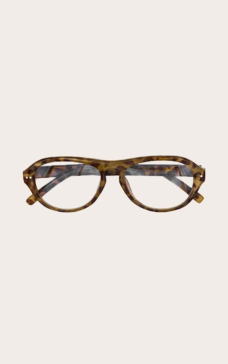 Tortoiseshell Round Aviator Blue Light Readers Product Image