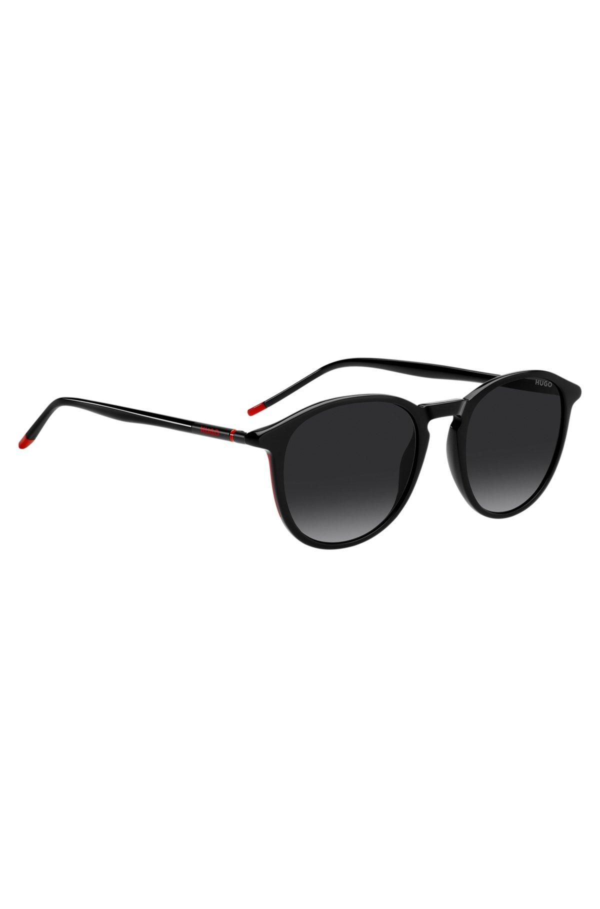 Black-acetate sunglasses with gold-tone trims Product Image