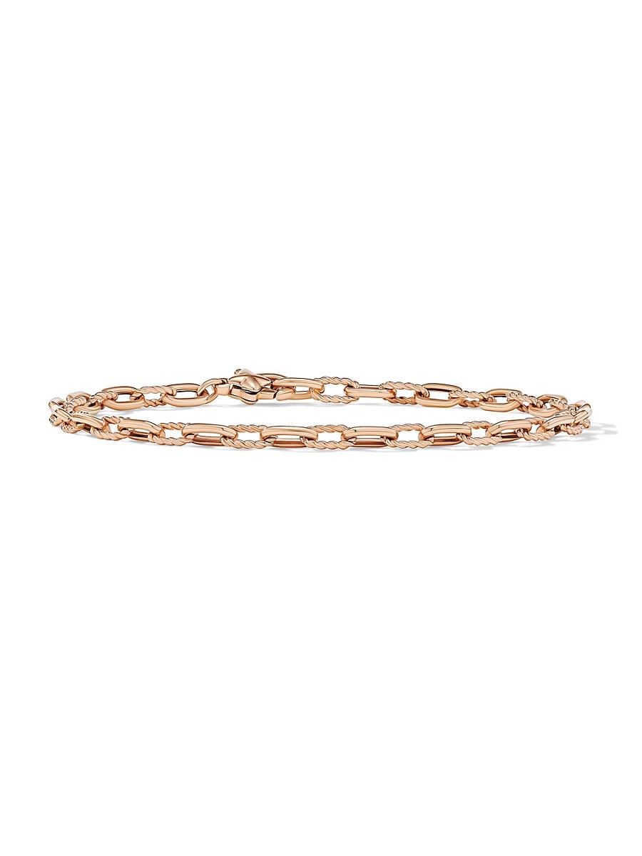 Womens DY Madison Chain Bracelet in 18K Rose Gold, 3mm Product Image
