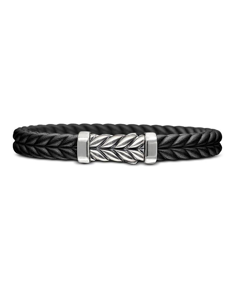 David Yurman Men's Chevron Black Rubber Link Bracelet at Nordstrom,  Product Image
