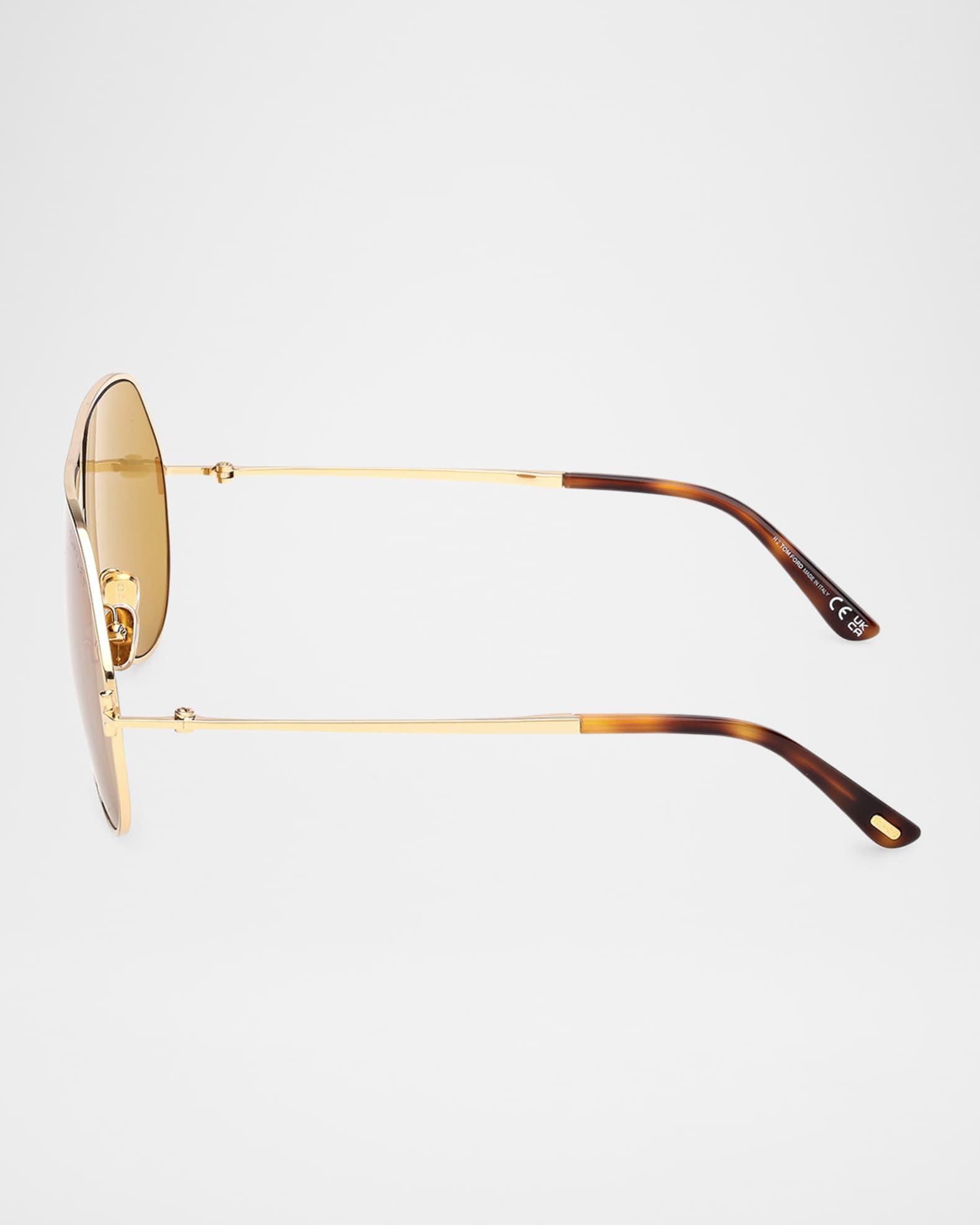 Men's Rickie-02 Metal Aviator Sunglasses Product Image
