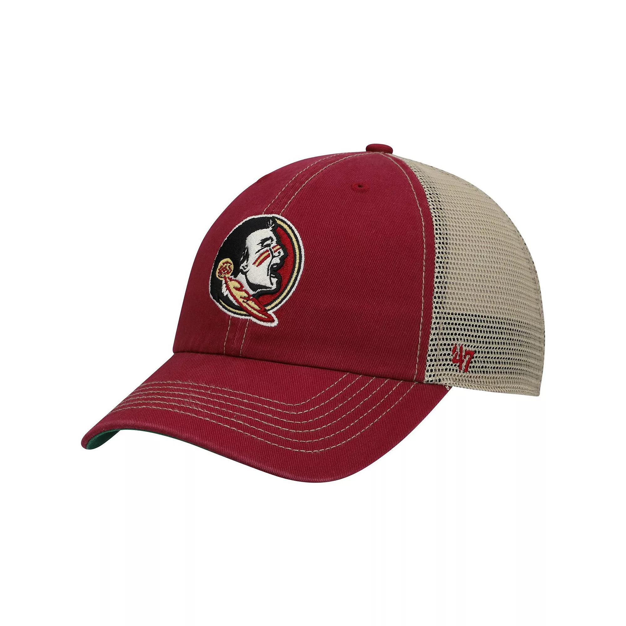 Men's '47 Garnet Florida State Seminoles Trawler Trucker Snapback Hat, Red Product Image