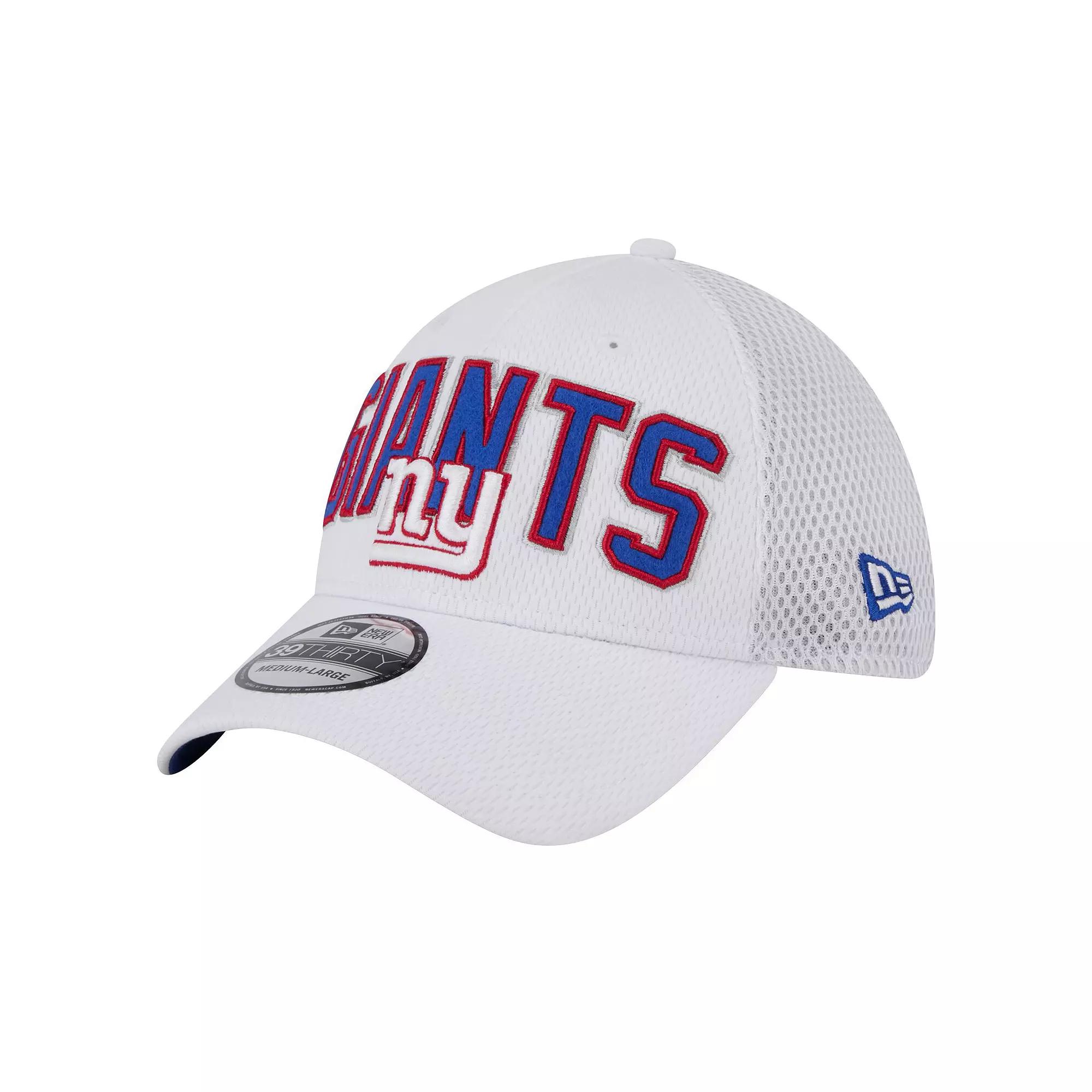 Men's New Era White New York Giants Breakers 39THIRTY Flex Hat, Size: Small/Medium Product Image