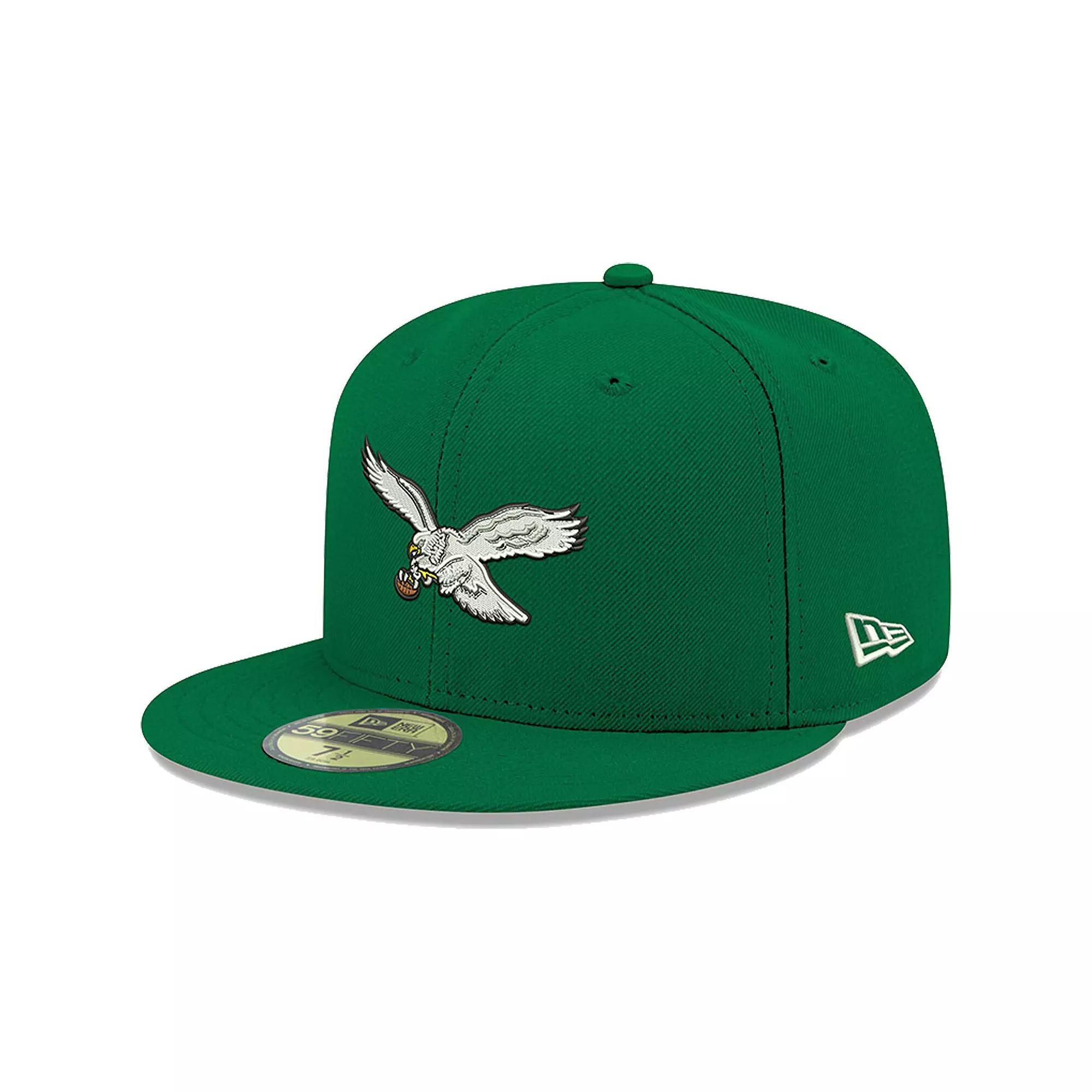 Men's New Era Kelly Green Philadelphia Eagles Omaha Throwback 59FIFTY Fitted Hat,  Product Image
