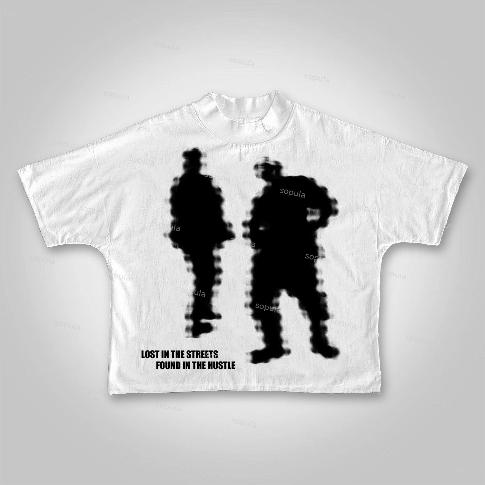 Sopula Street Outlet Abstract Character Graphics Cropped T-shirts Product Image