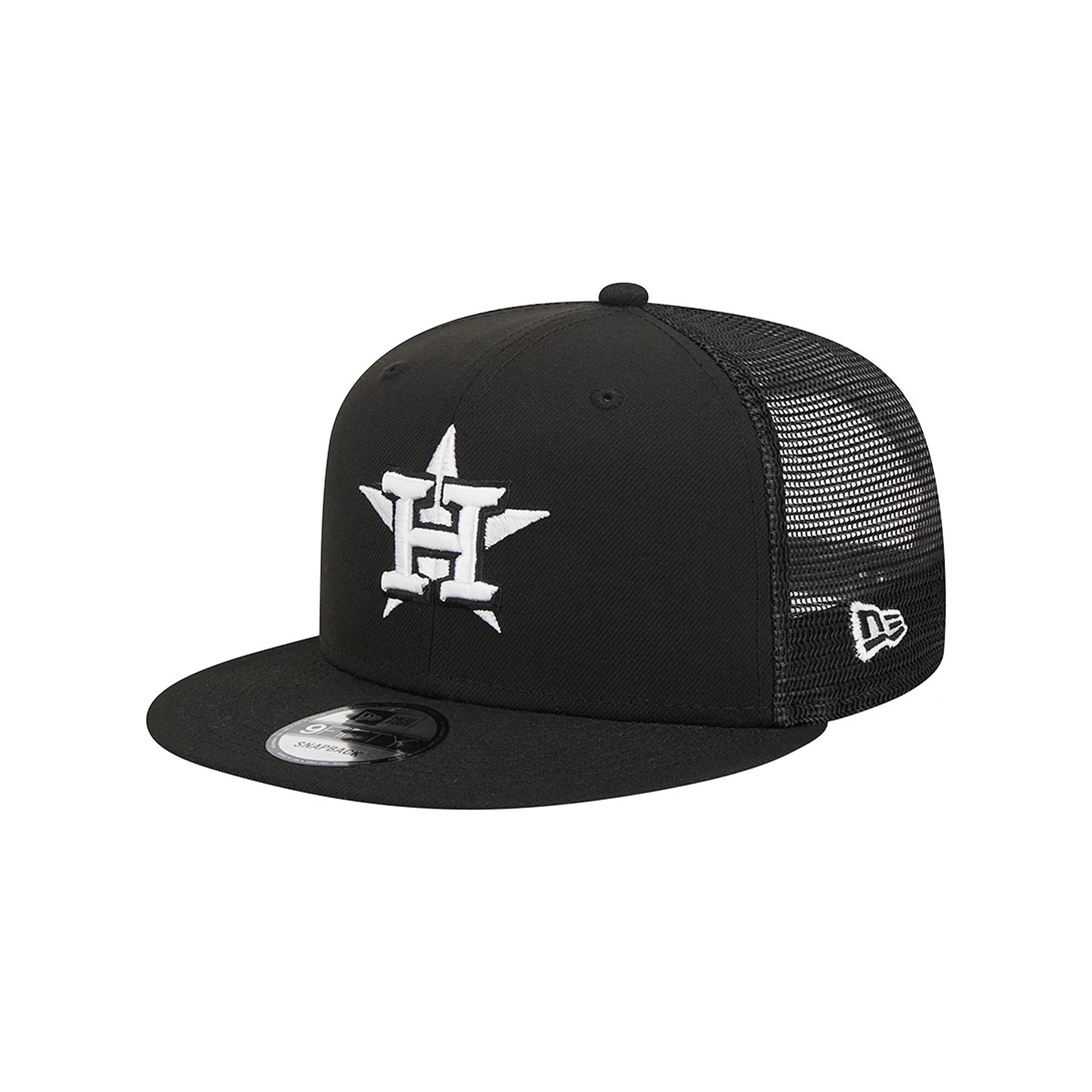 New Era Mens New Era Astros Evergreen Trucker Hat - Mens Black/White Product Image