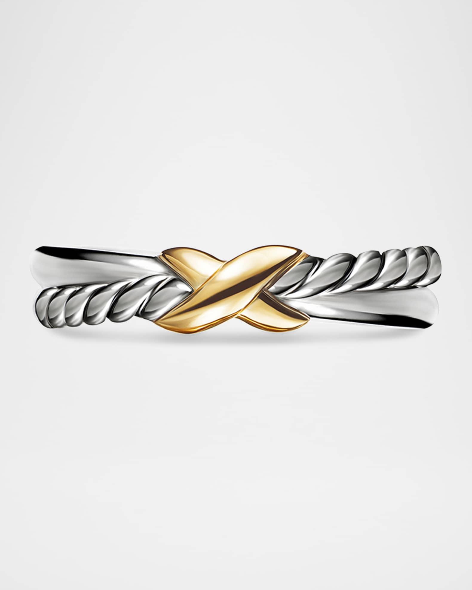 Womens Petite X Ring in Sterling Silver Product Image