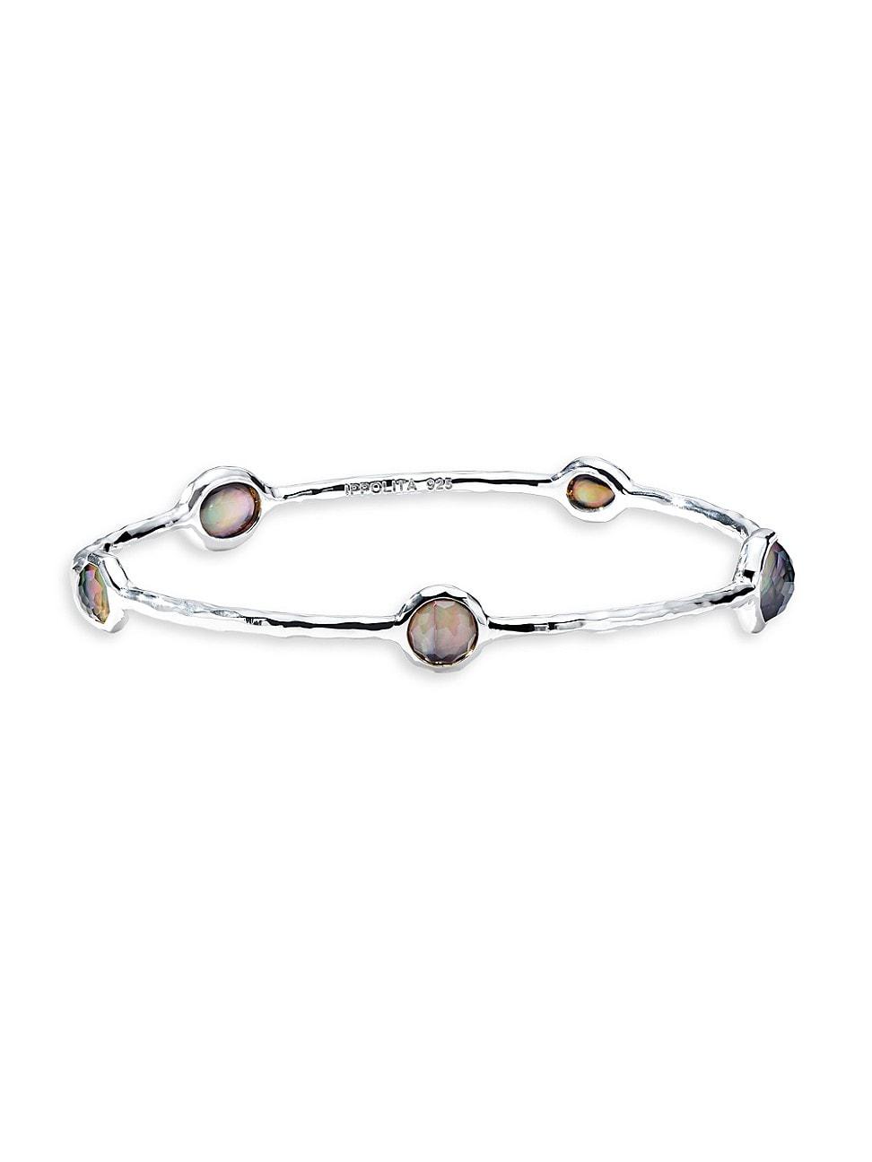 Womens Rock Candy Five-Stone Sterling Silver & Multi-Stone Bangle Product Image