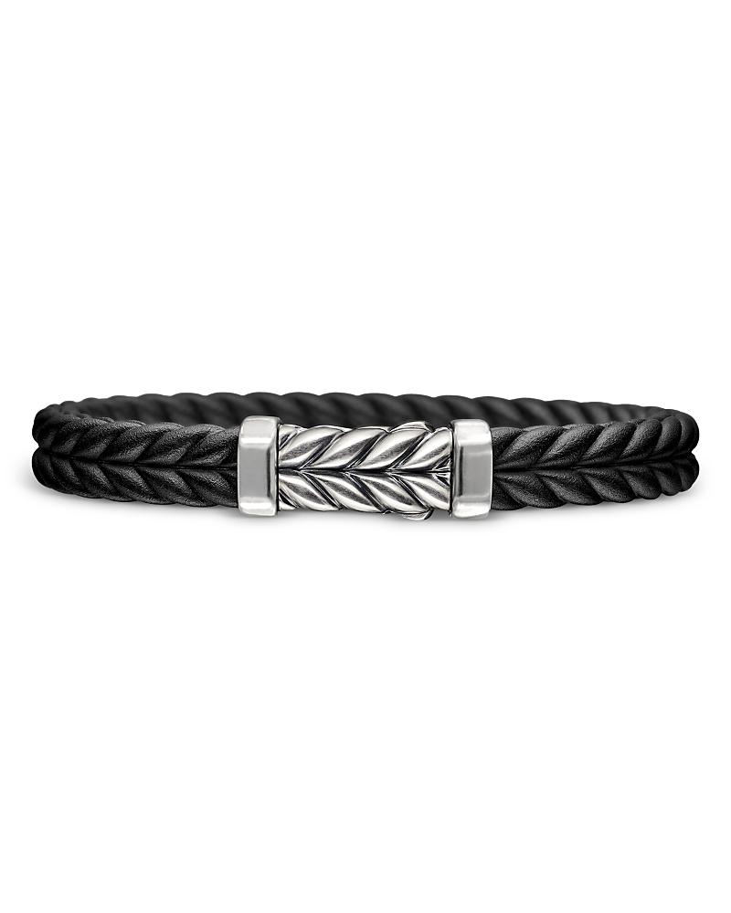 David Yurman Men's Chevron Black Rubber Link Bracelet at Nordstrom,  Product Image