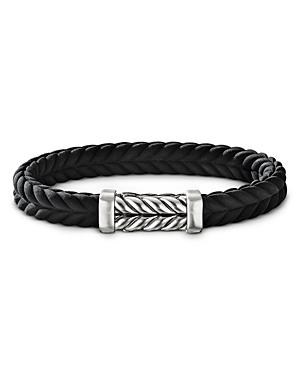 David Yurman Men's Chevron Black Rubber Link Bracelet at Nordstrom,  Product Image