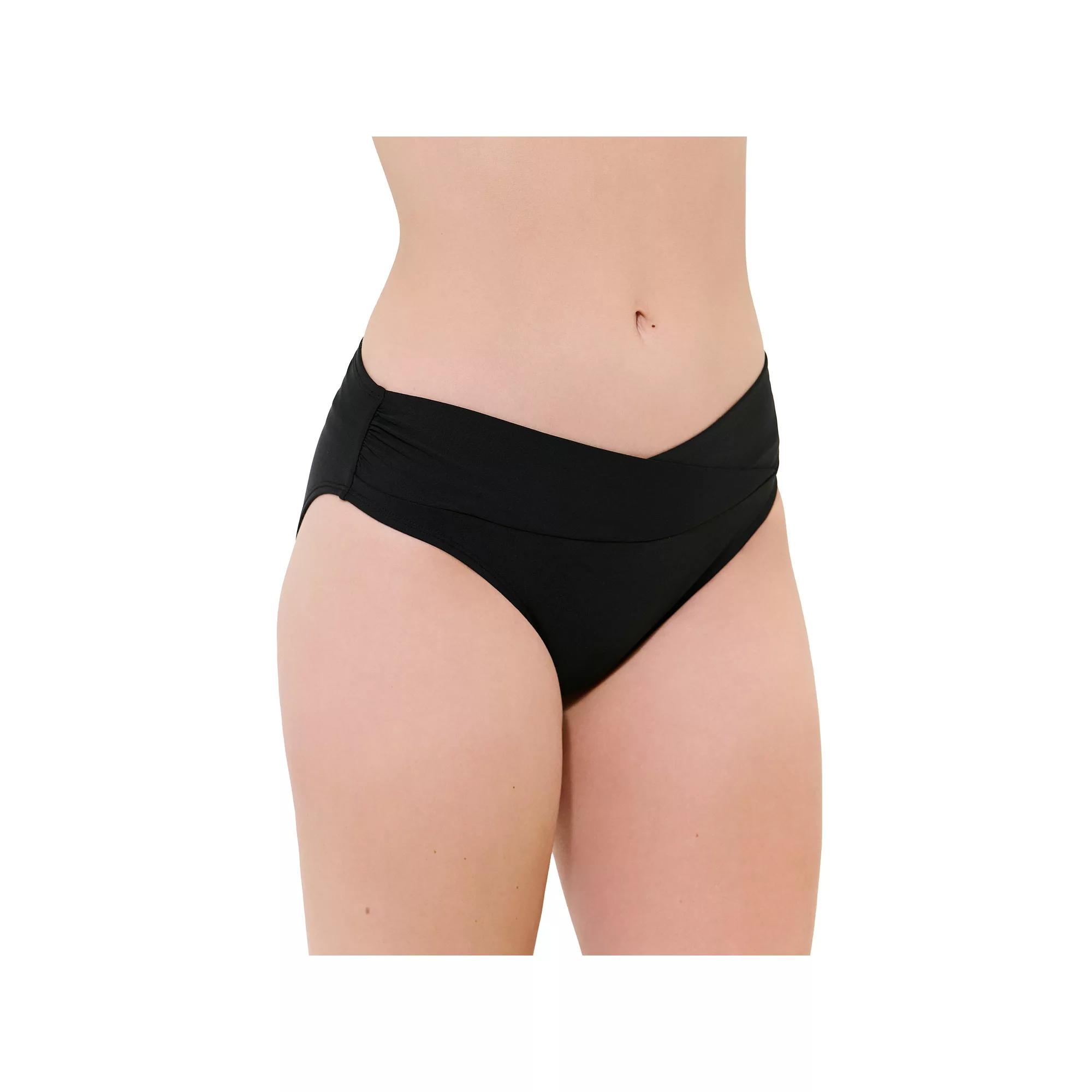 Women's Freshwater Twist Sash Hipster Swim Bottoms, Size: XXL, Black Product Image