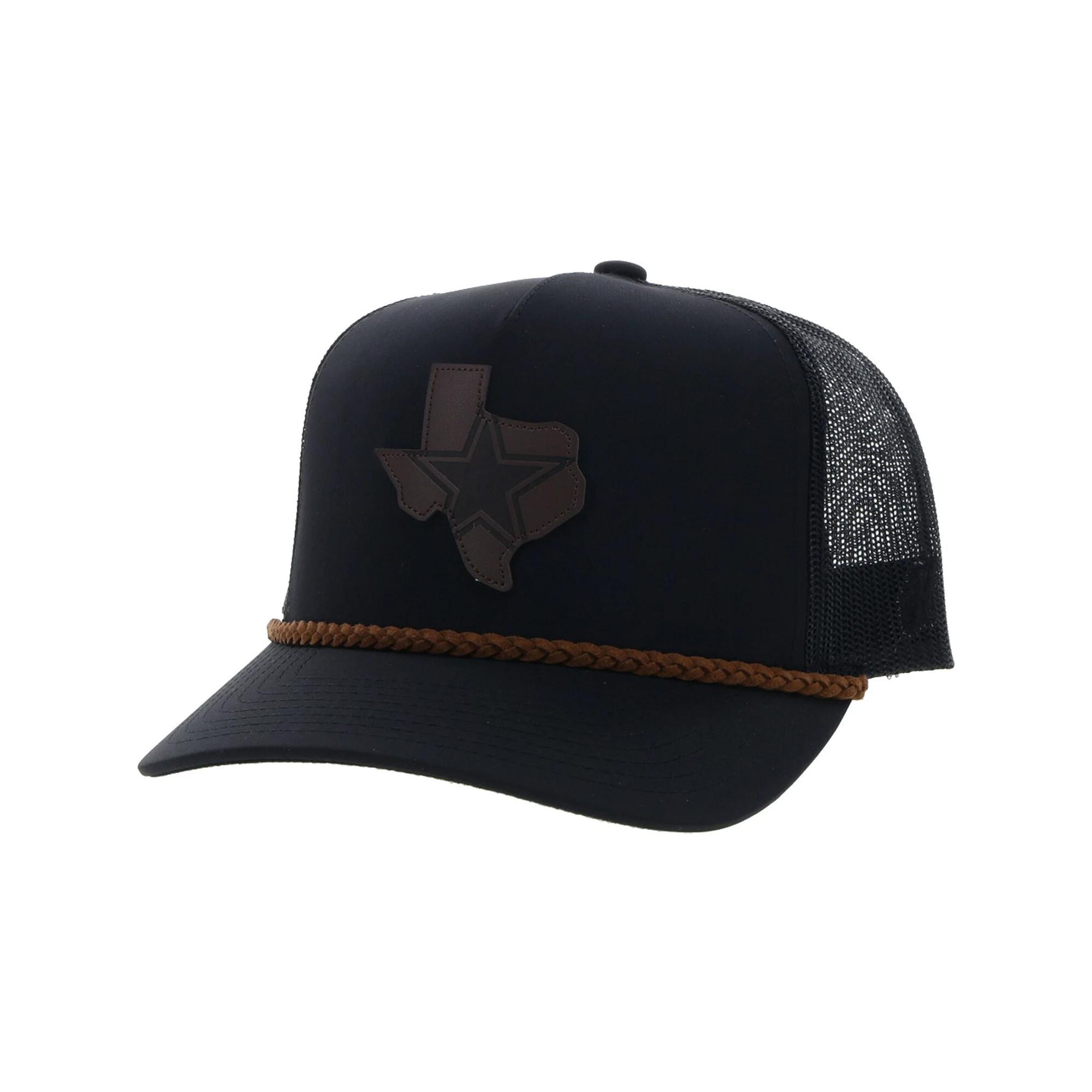 Men's HOOey Black Dallas Cowboys State Patch Trucker Snapback Hat Product Image