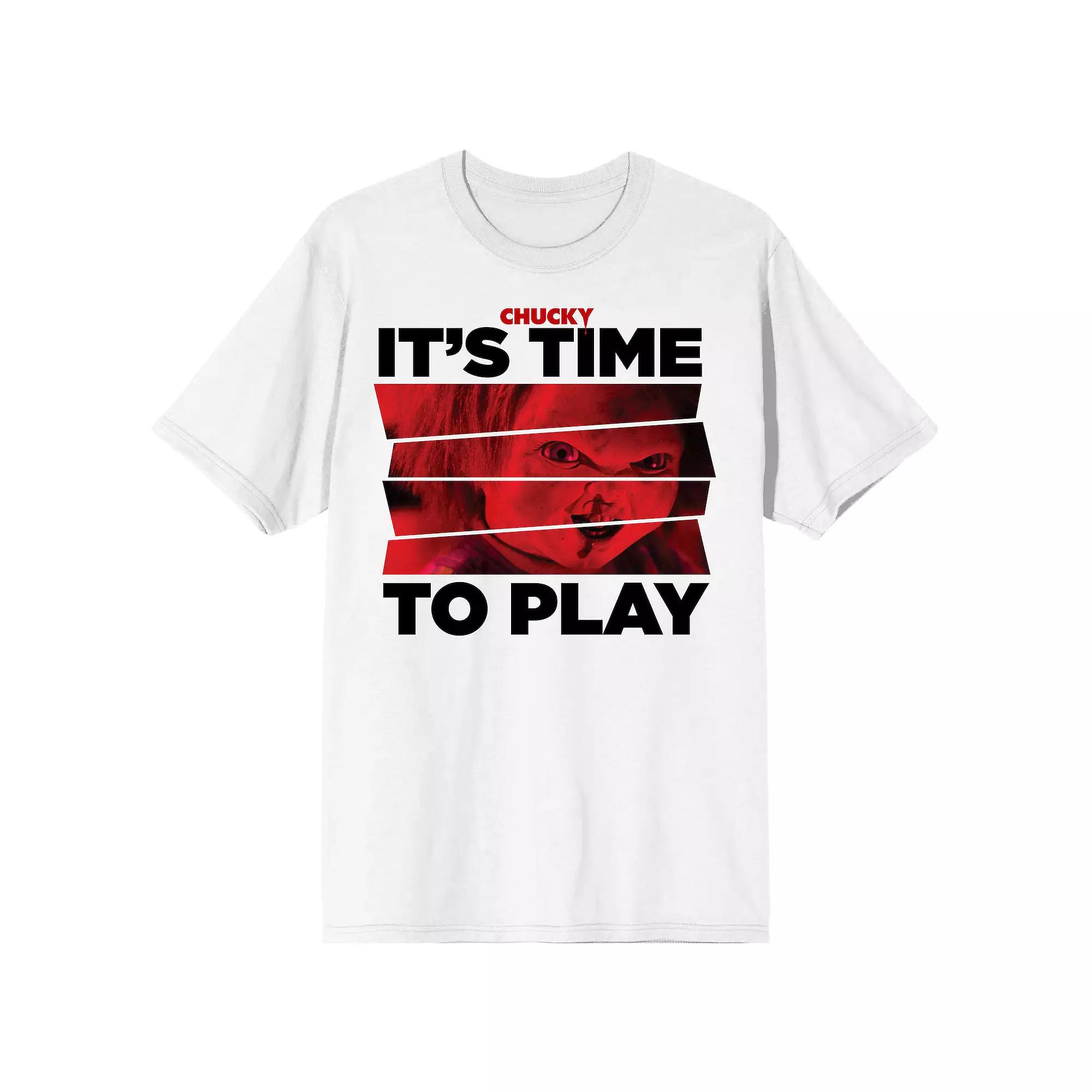 Men's Chucky It's Time To Play Tee, Size: XXL, White Product Image