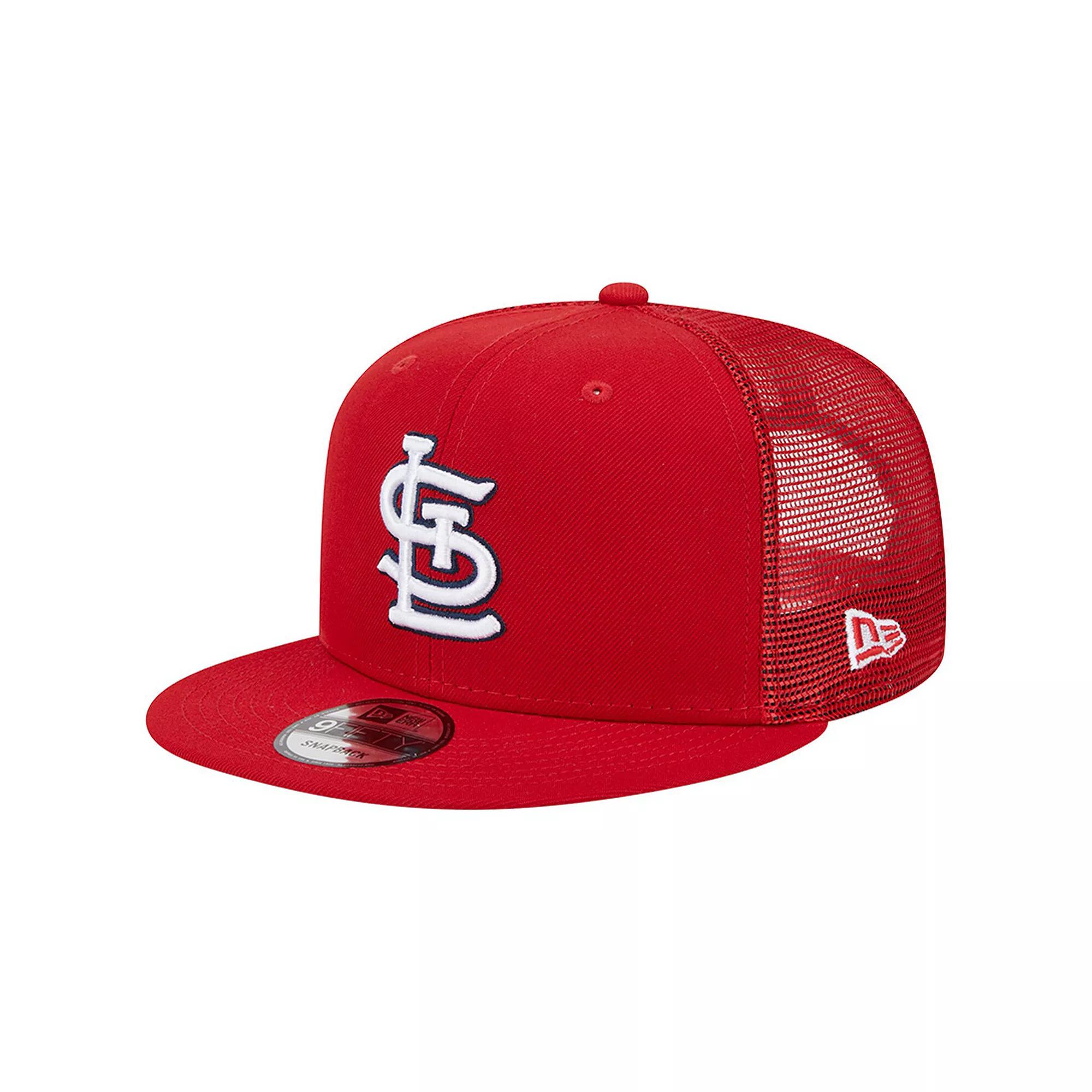 Men's New Era Red St. Louis Cardinals Team Color Trucker 9FIFTY Snapback Hat Product Image