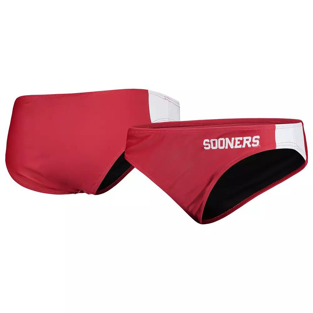 Women's FOCO Crimson Oklahoma Sooners Wordmark Bikini Bottom,  Product Image