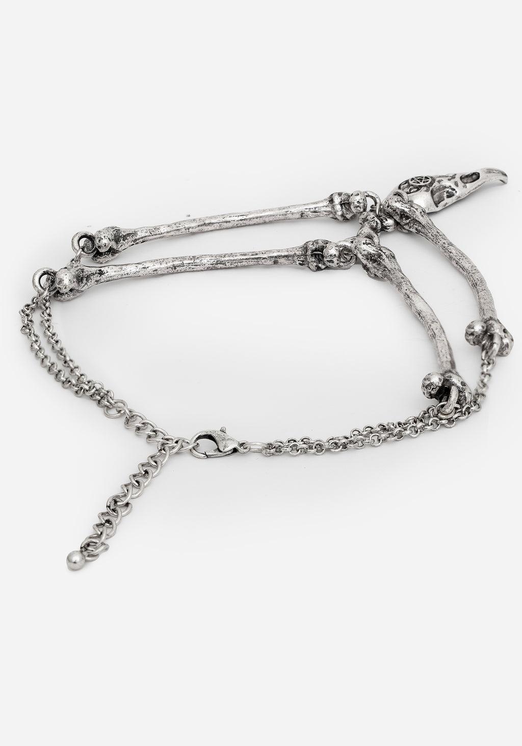 Osteomancy Raven Skull Choker Necklace Product Image