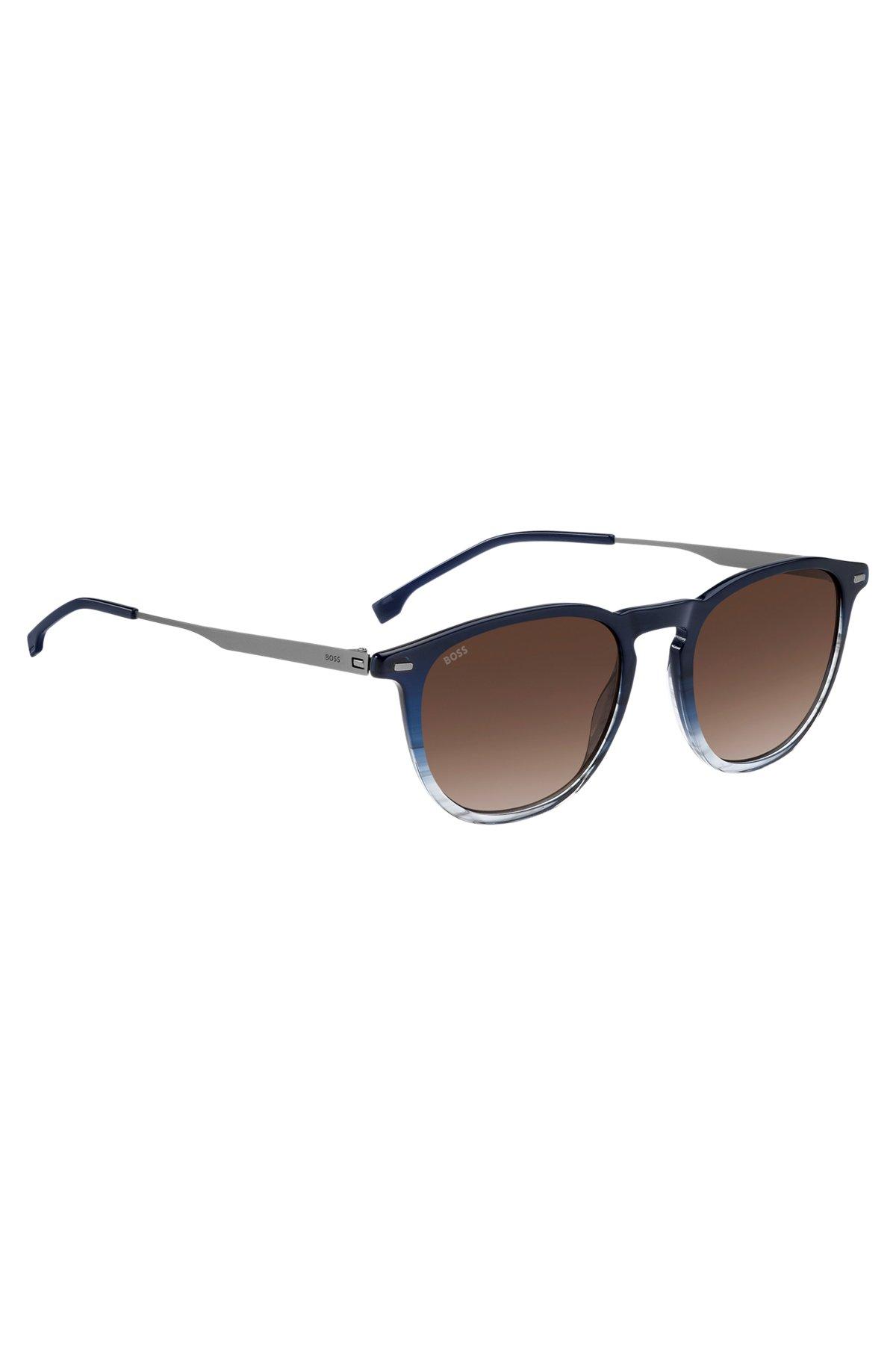 BOSS - Blue-acetate sunglasses with gradient effect Product Image
