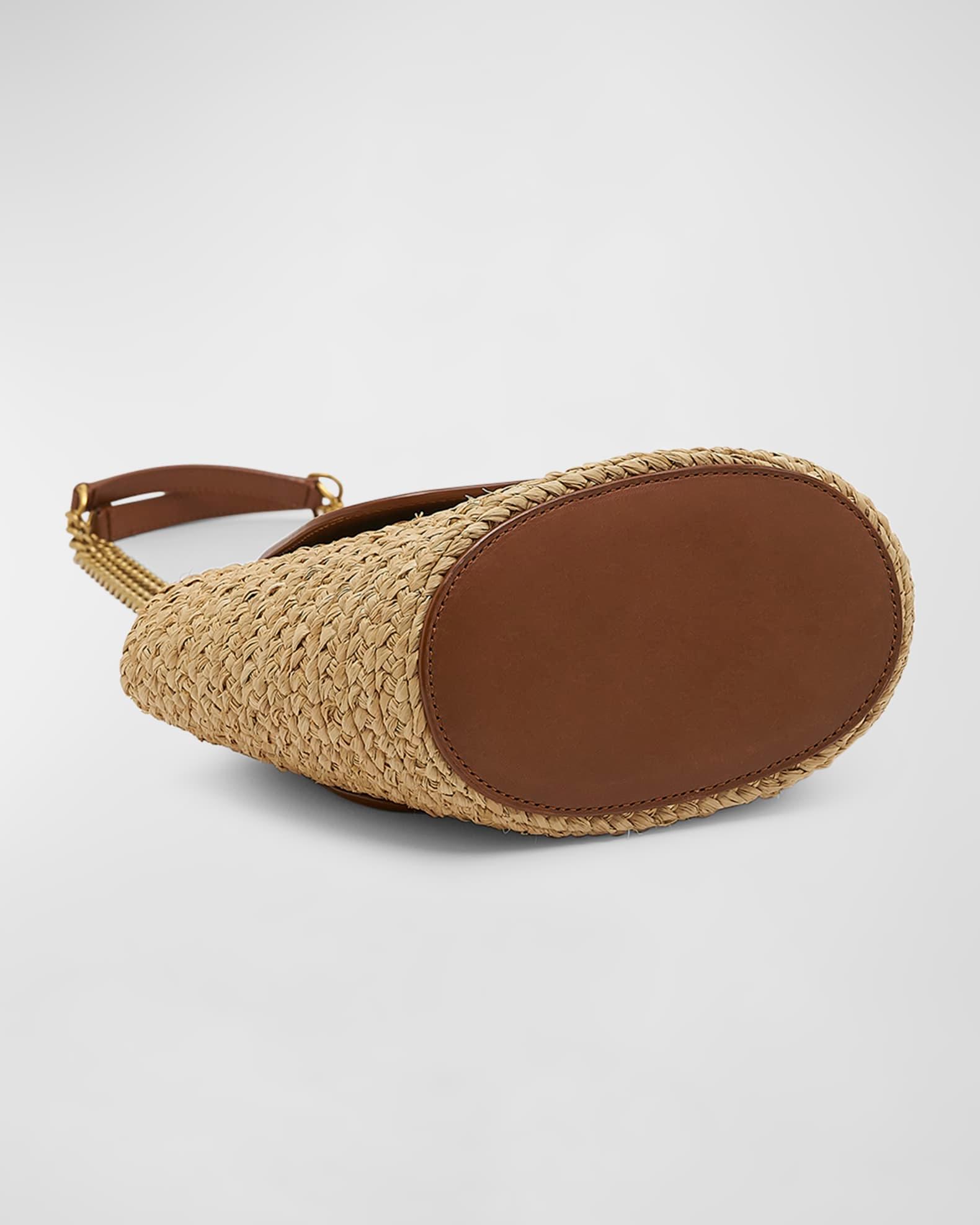 Panier Mini YSL Flap Crossbody Basket Bag in Raffia Product Image