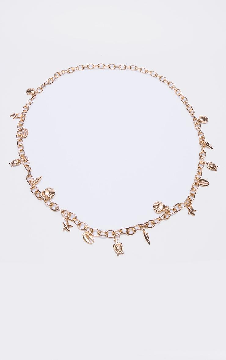 Gold Chunky Beach Detail Belly Chain Product Image