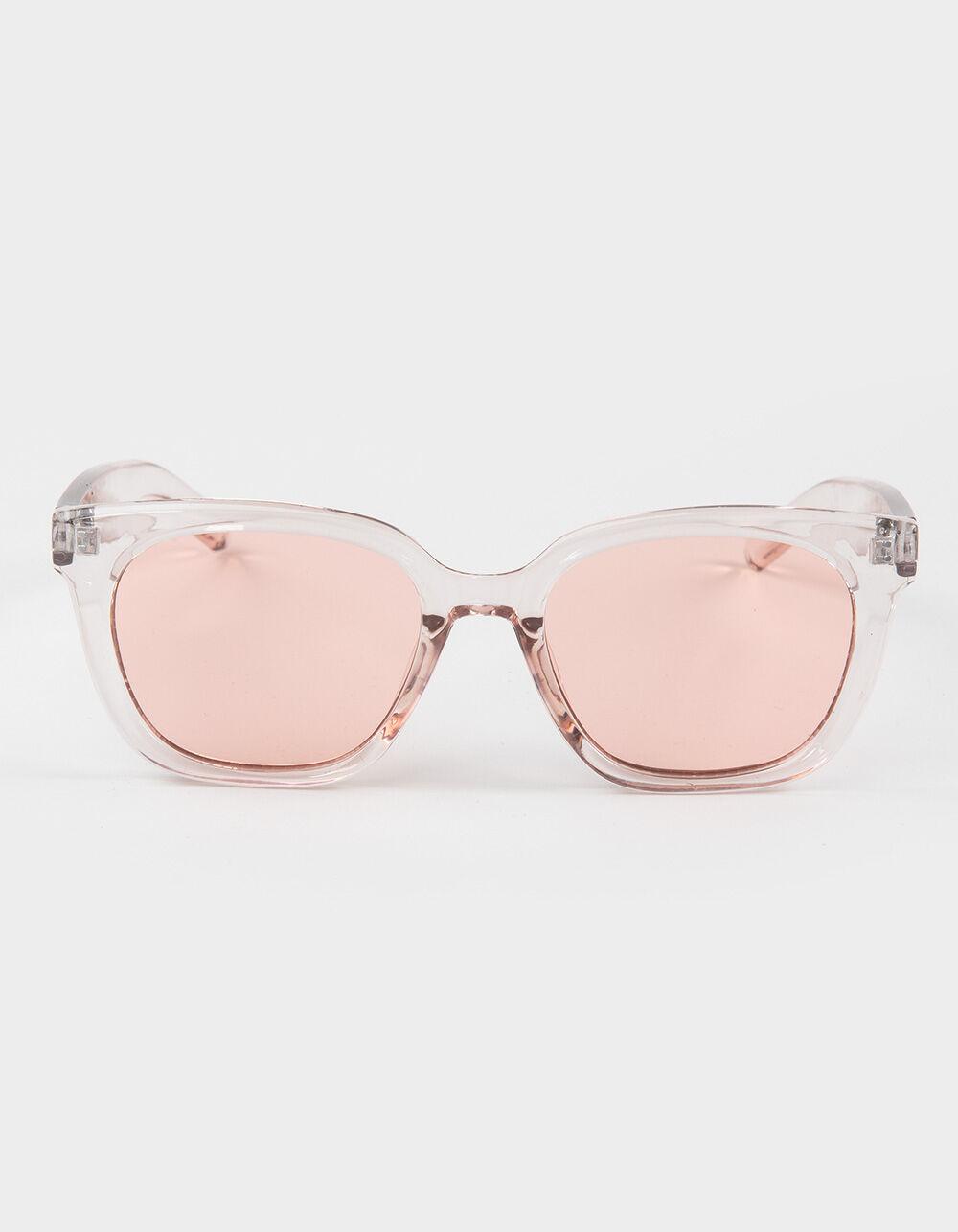 RSQ Translucent Square Sunglasses - LIGHT PINK Product Image