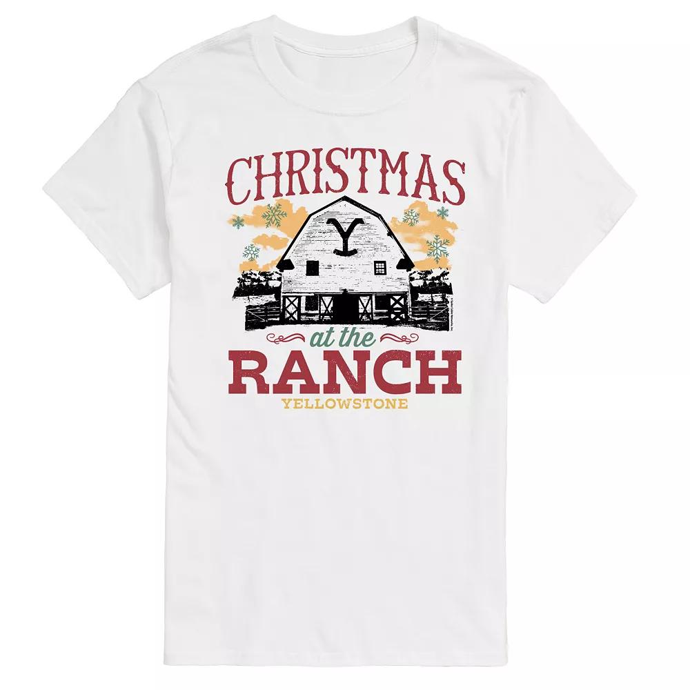 Big & Tall Yellowstone Christmas At The Ranch Graphic Tee, Men's,  Product Image