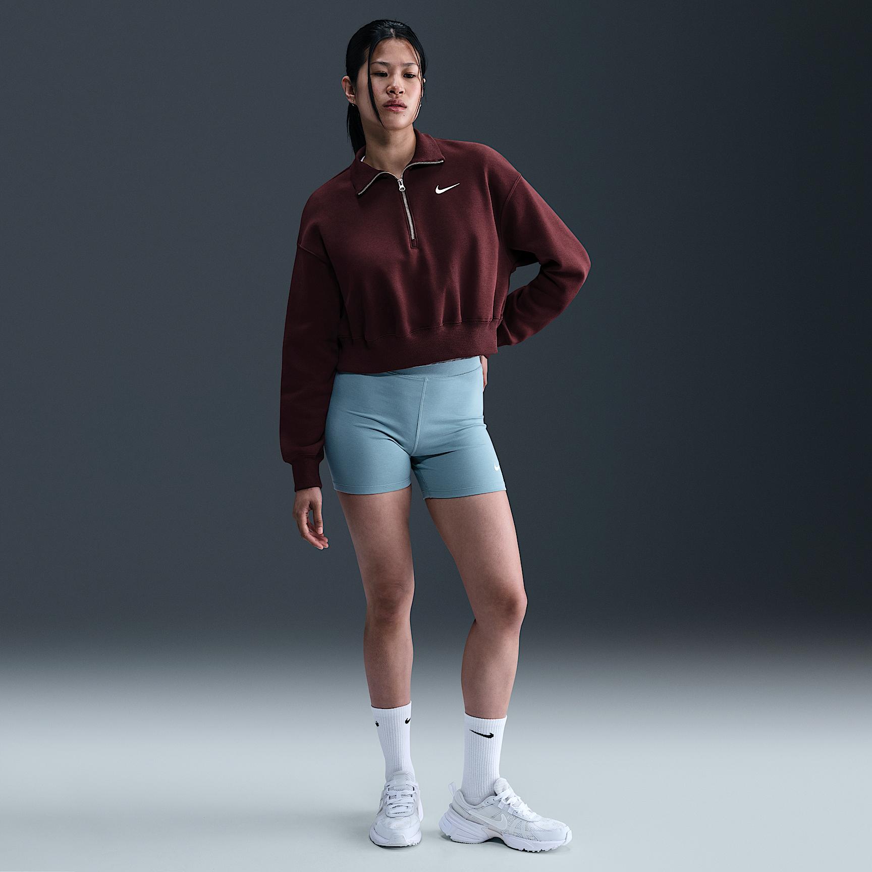 Women's Nike Sportswear Phoenix Fleece 1/4-Zip Cropped Sweatshirt Product Image