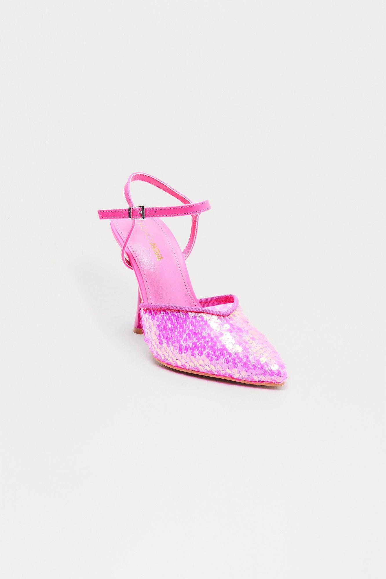 Glitz Sequin Pumps - Pink Female Product Image
