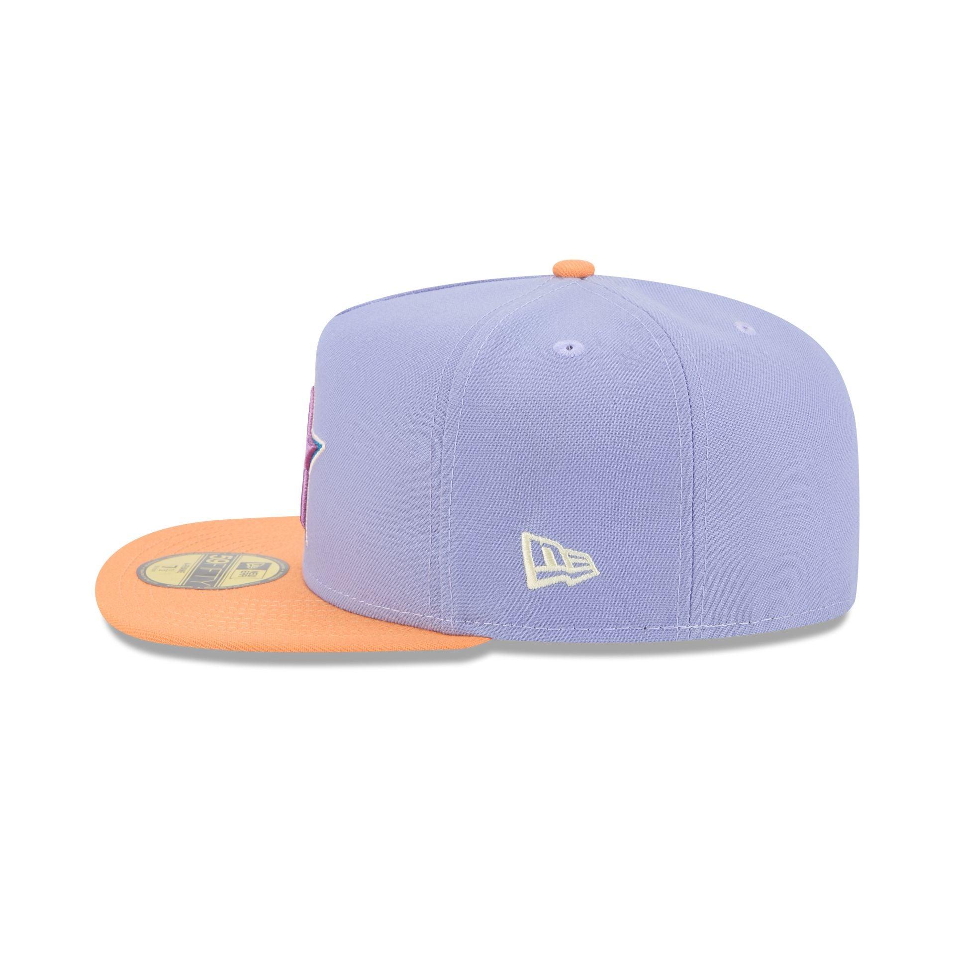 Houston Astros Lavender 59FIFTY A-Frame Fitted Hat Male Product Image