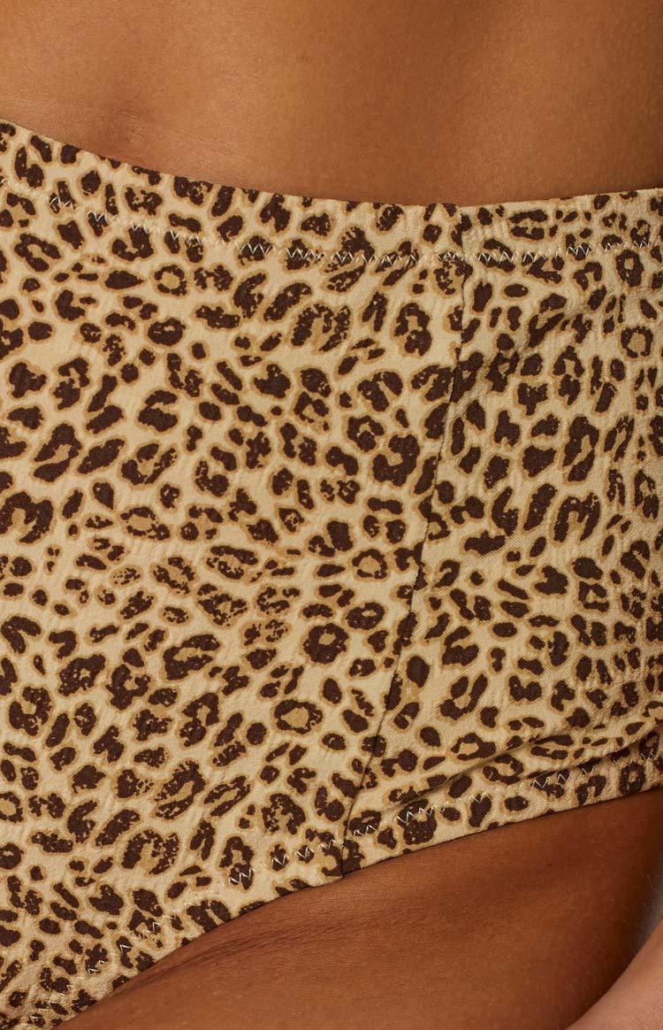 Thrills Mild Animal High Waisted Bikini Bottom Desert Gold Product Image