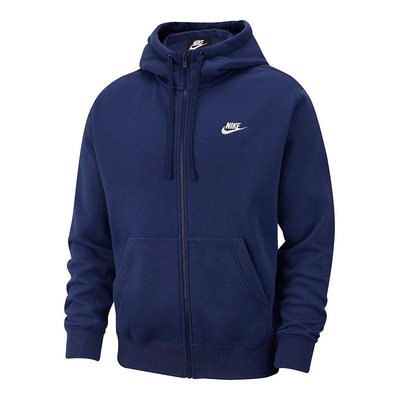 Mens Nike Sportswear Club Fleece Full-Zip Hoodie | BV2645-010 Product Image