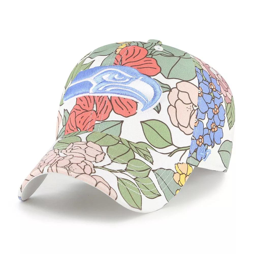 Women's '47 White Seattle Seahawks Florentina Clean Up Adjustable Hat Product Image