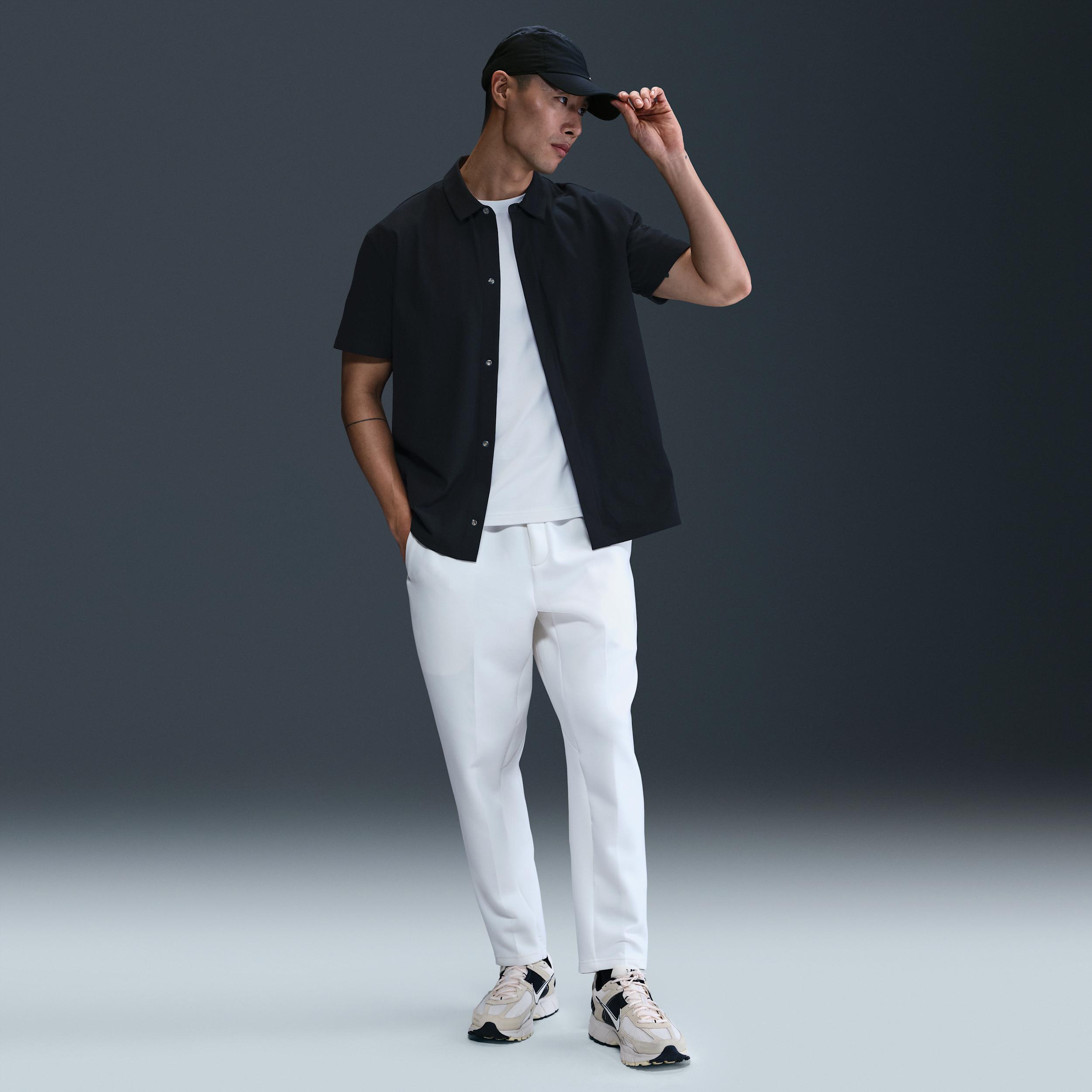 Nike Mens 24.7 PerfectStretch Dri-FIT Short-Sleeve Snap-Down Top | HQ6958-010 Product Image