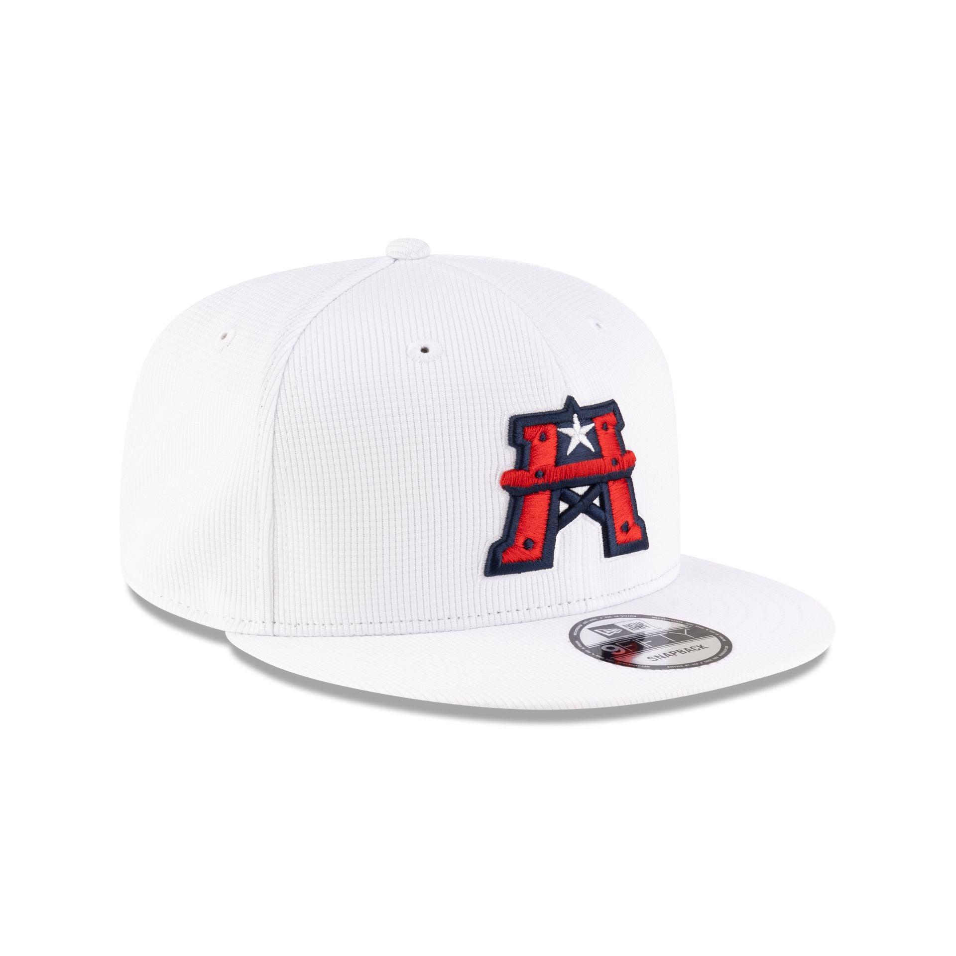 Houston Roughnecks White 9FIFTY Snapback Hat Male Product Image