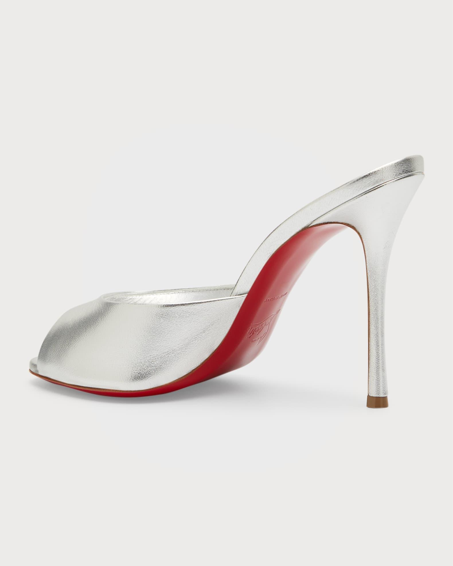 Me Dolly Metallic Red Sole Slide Sandals Product Image