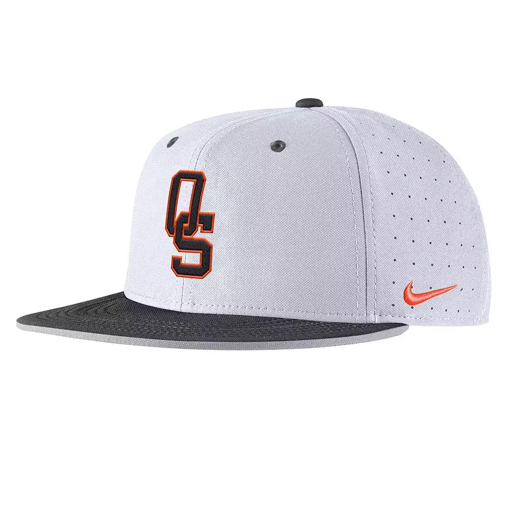 Men's Nike White Oklahoma State Cowboys 2025 On-Field True Performance Baseball Fitted Hat,  Product Image