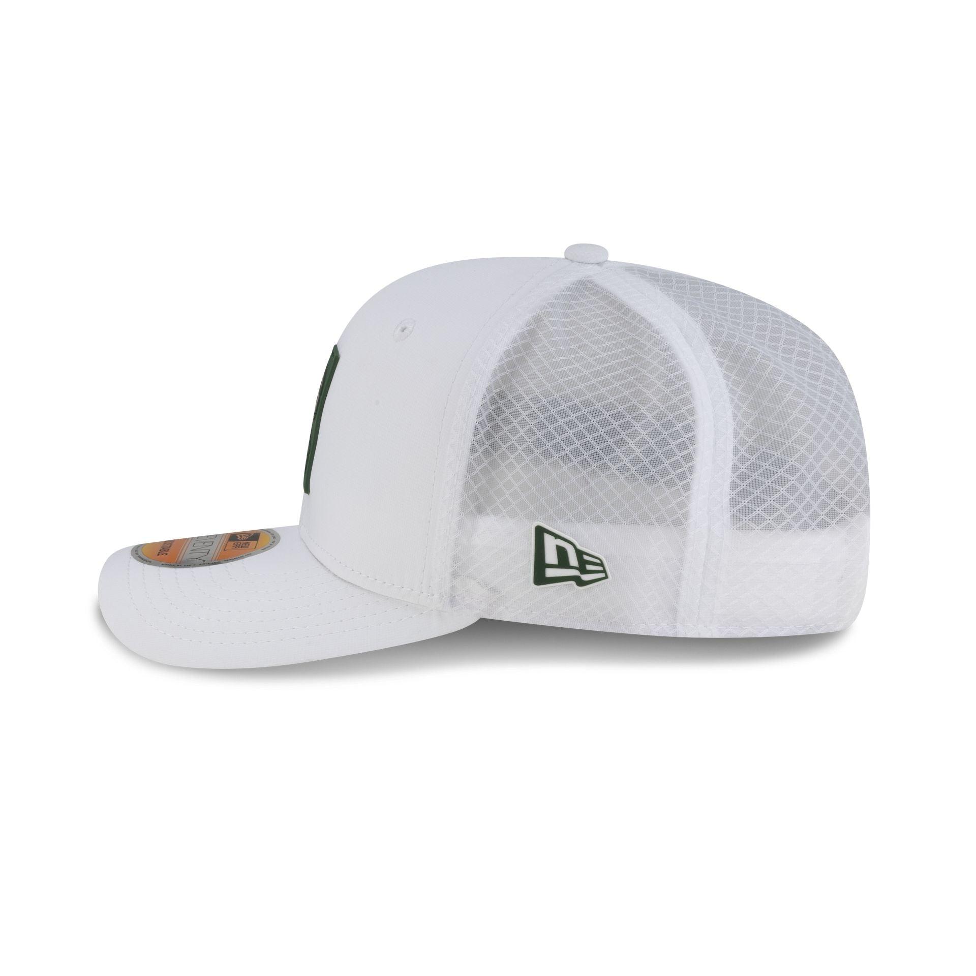 Green Bay Packers 2025 Sideline Hot Weather White 9SEVENTY Trucker Hat Male Product Image
