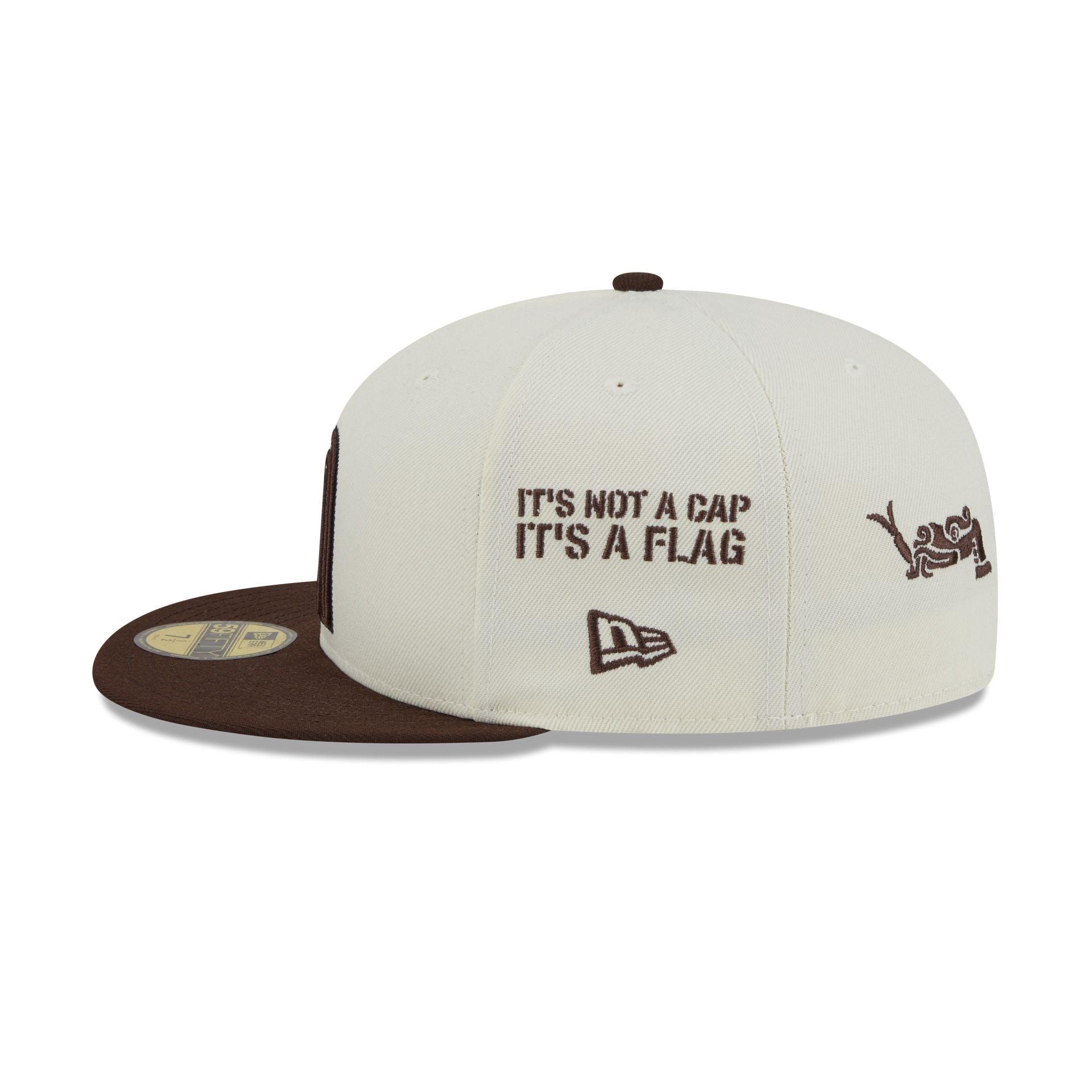 Mexico Baseball New Era Anniversary Logos Brown Visor 59FIFTY Fitted Hat Male Product Image