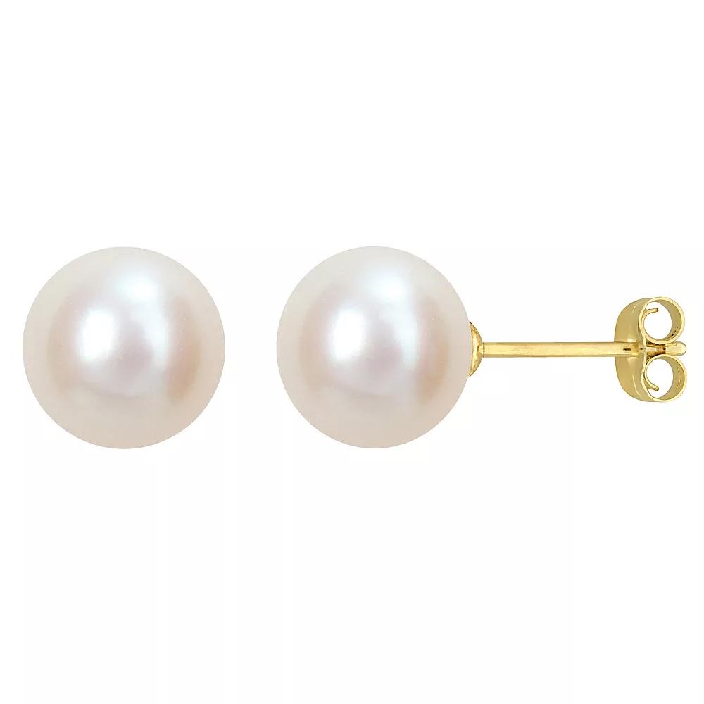 Stella Grace 10k Gold Freshwater Cultured Pearl Stud Earrings, Women's Product Image