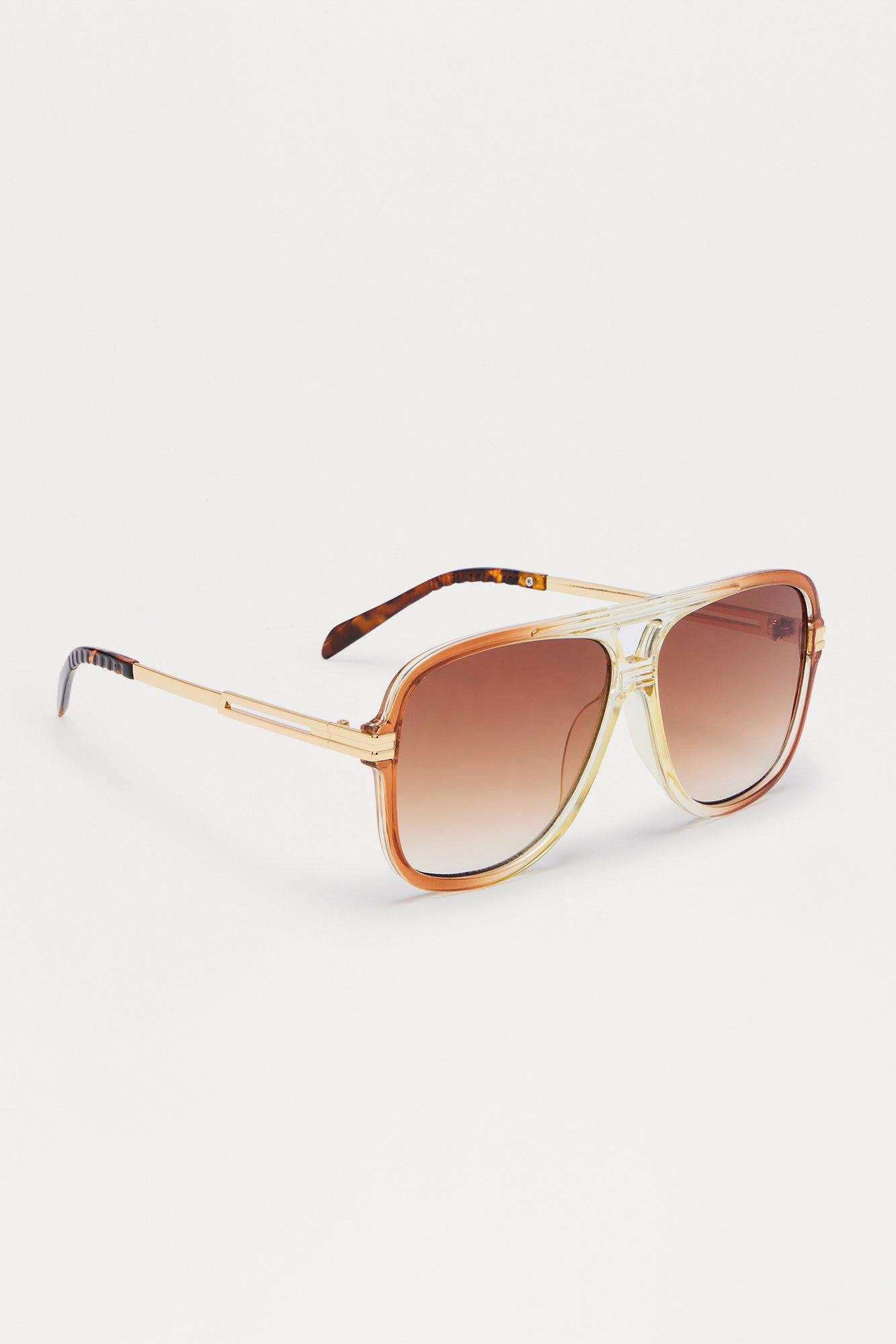 Back Off Shield Sunglasses - Brown Female Product Image