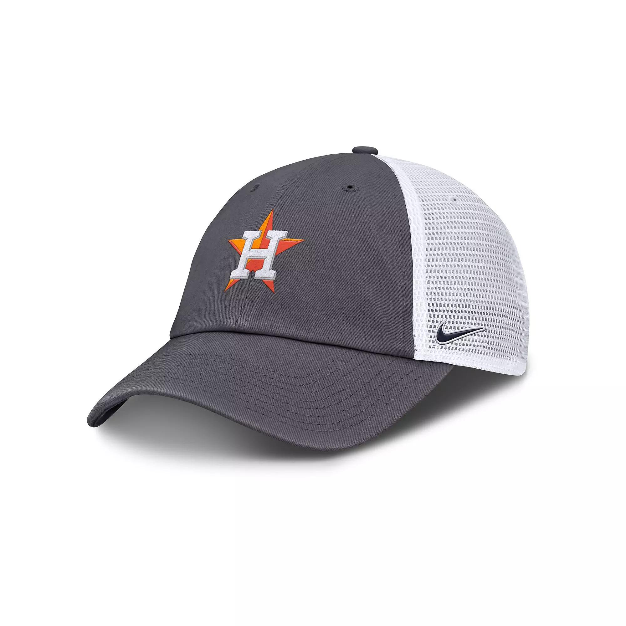 Men's Nike Gray New York Yankees Wordmark Club Adjustable Trucker Hat,  Product Image