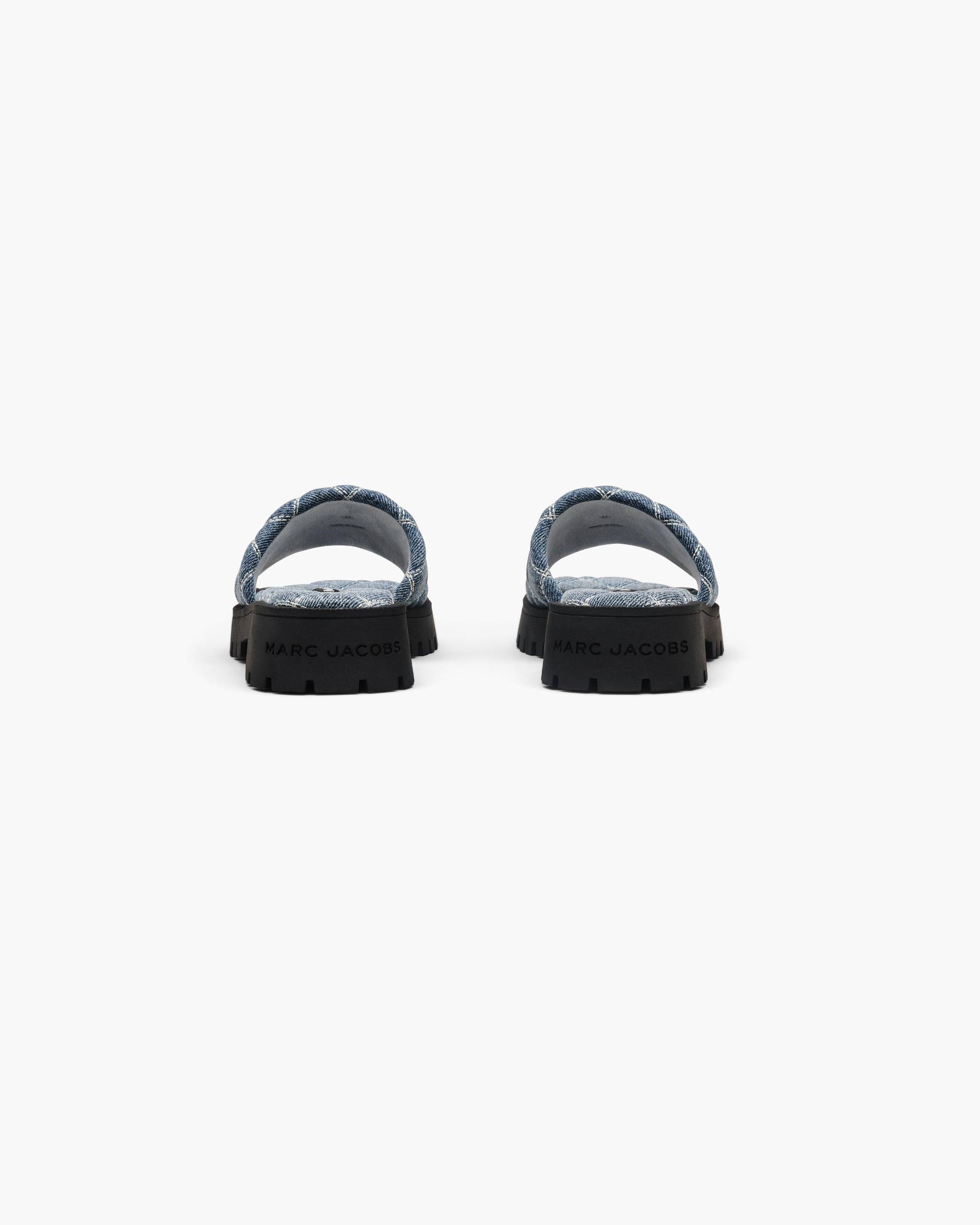The Quilted Denim Lug Sole Slide Product Image