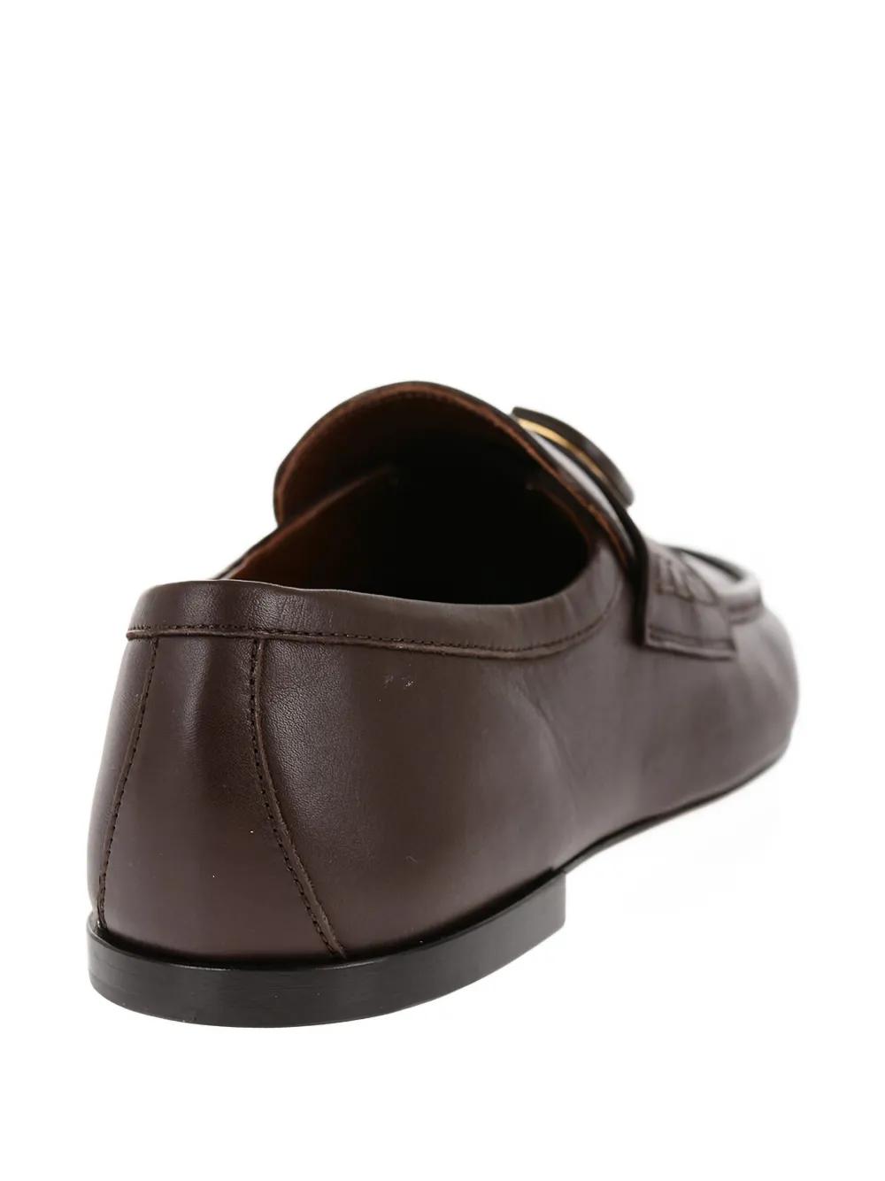 VLogo Signature leather loafers Product Image