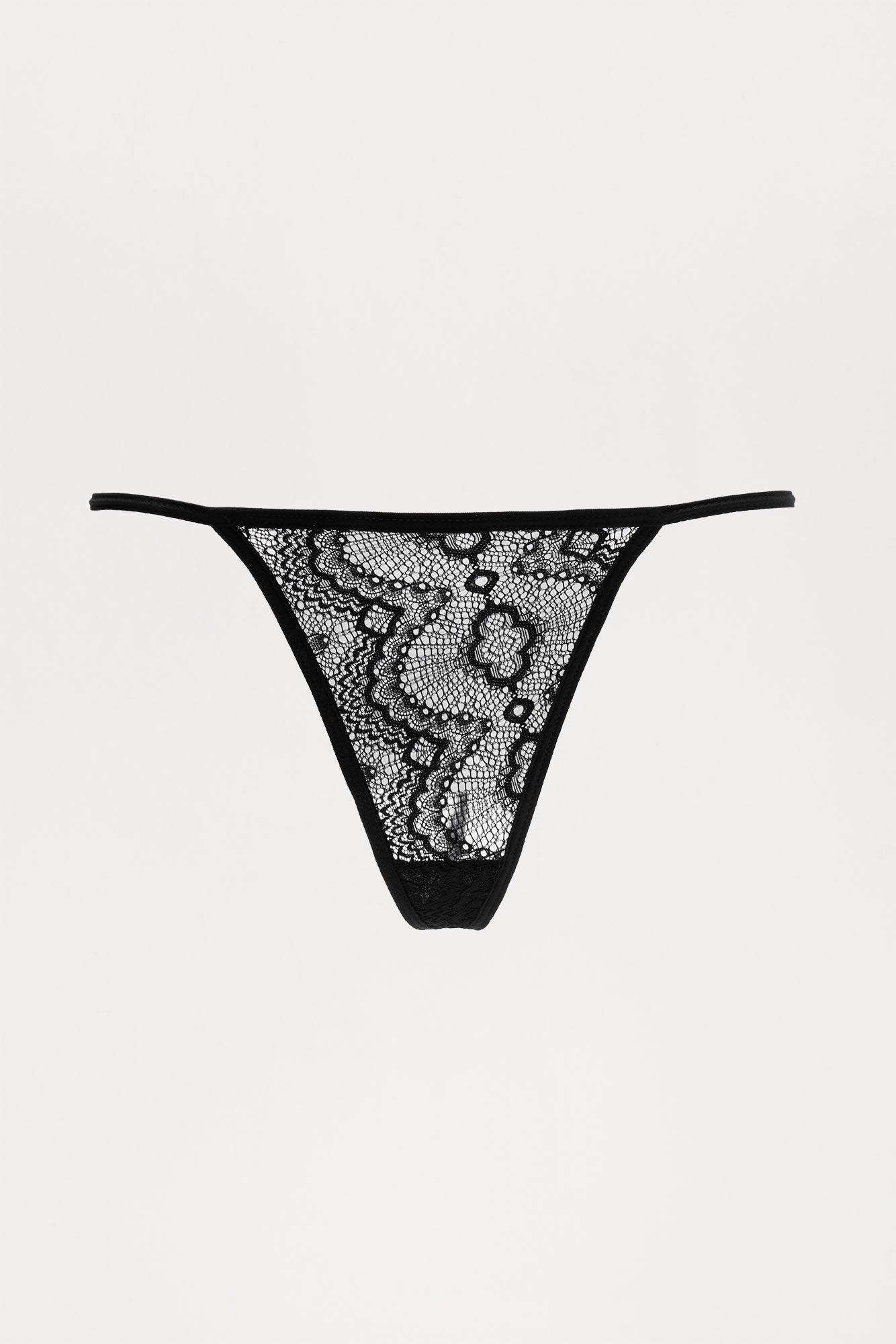 Keep Your Secrets 5 Pack Lace G String Panties - Black Product Image