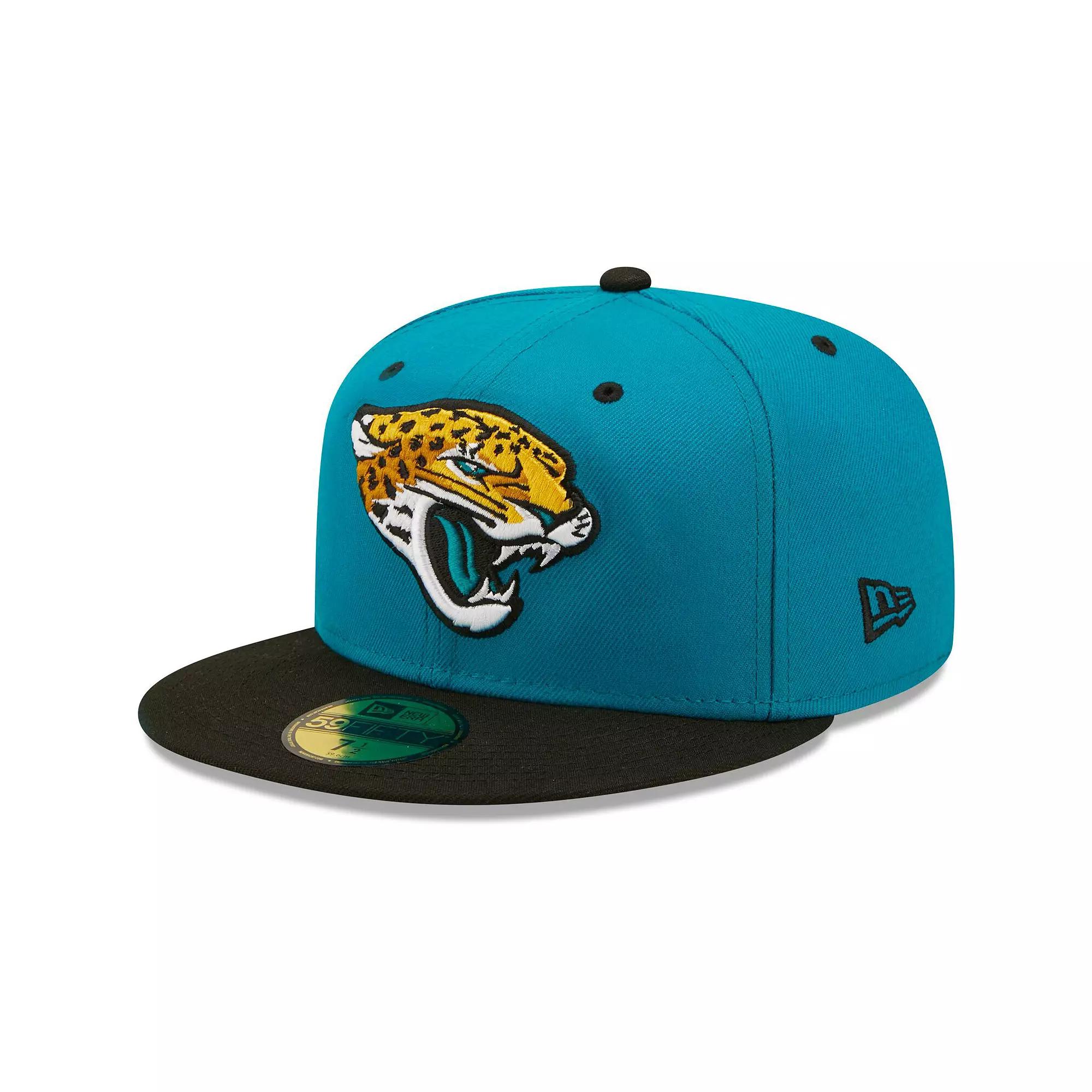 Men's New Era Teal/Black Jacksonville Jaguars Flipside 2Tone 59FIFTY Fitted Hat,  Product Image