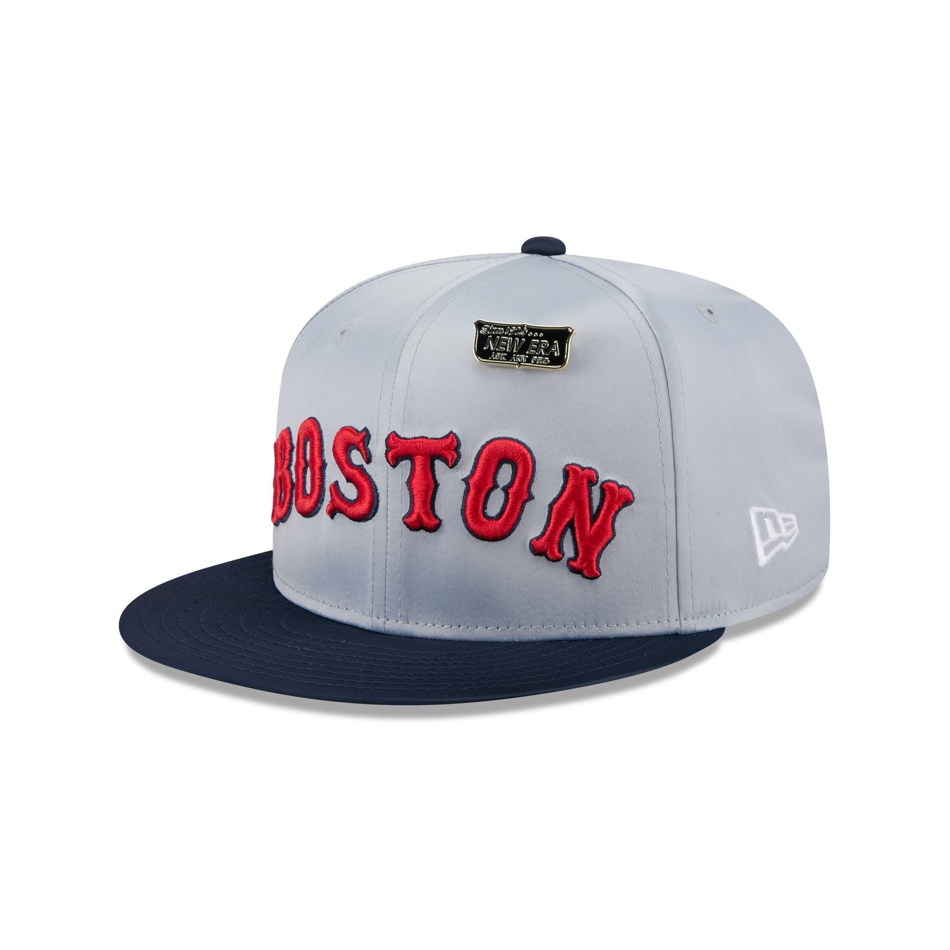 Boston Red Sox Satin Pin 9FIFTY Snapback Hat Male Product Image